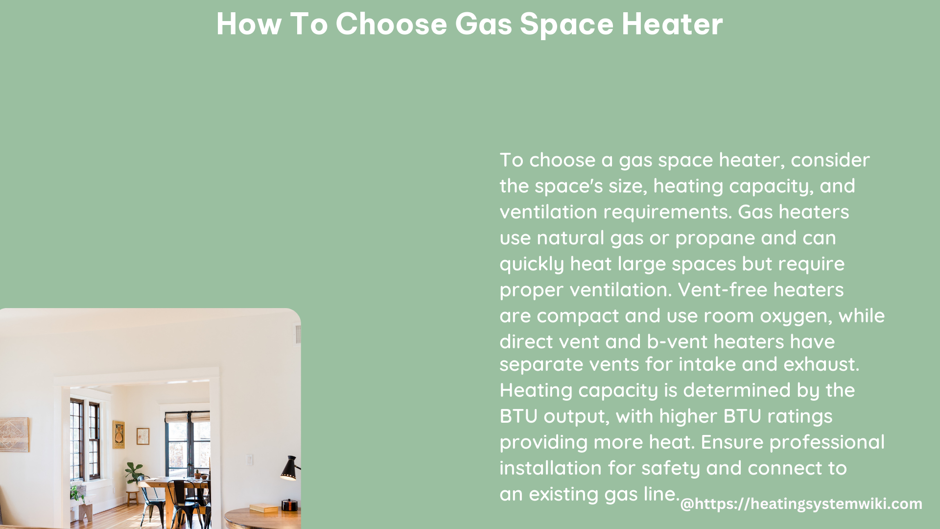 how to choose Gas Space Heater