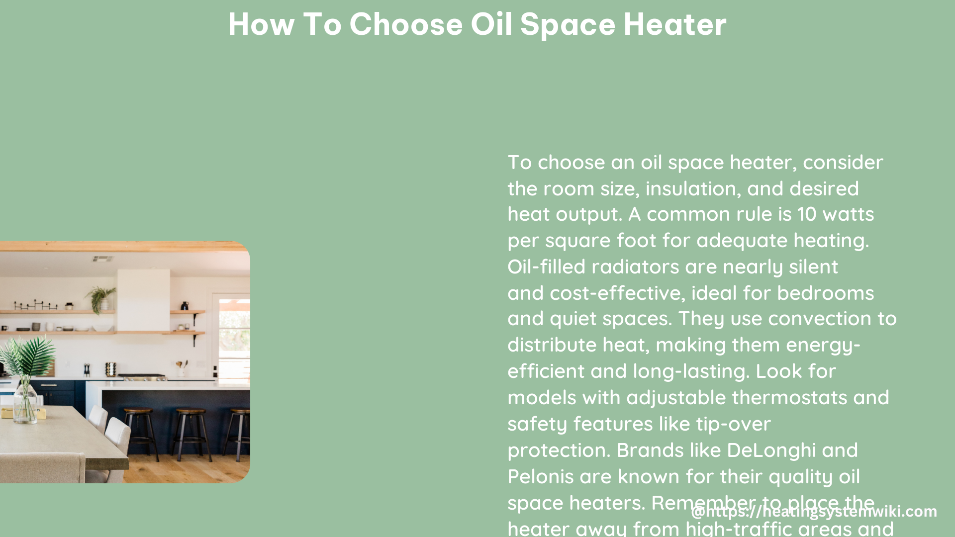 how to choose OIl Space Heater