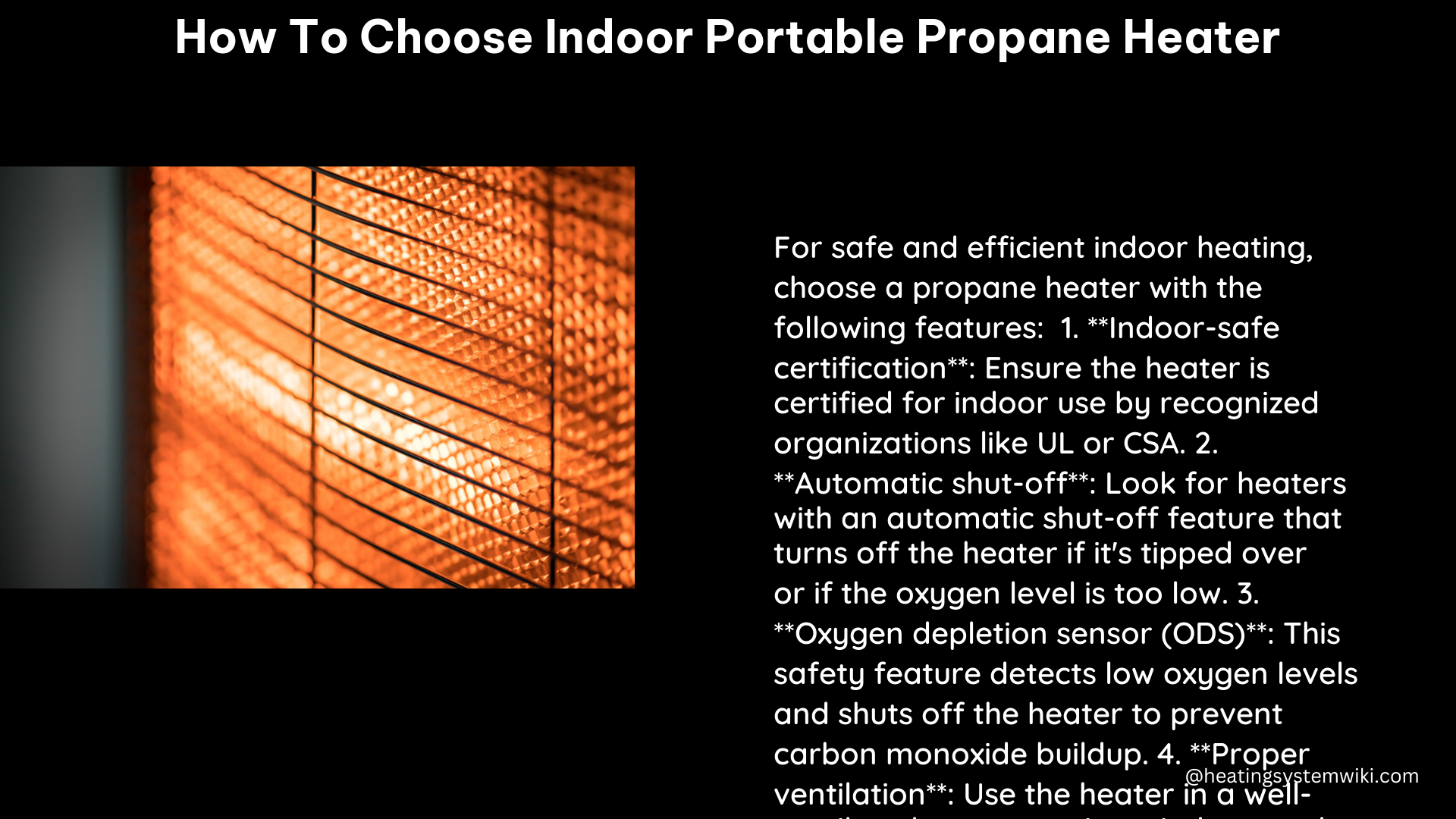 how to choose indoor portable propane heater