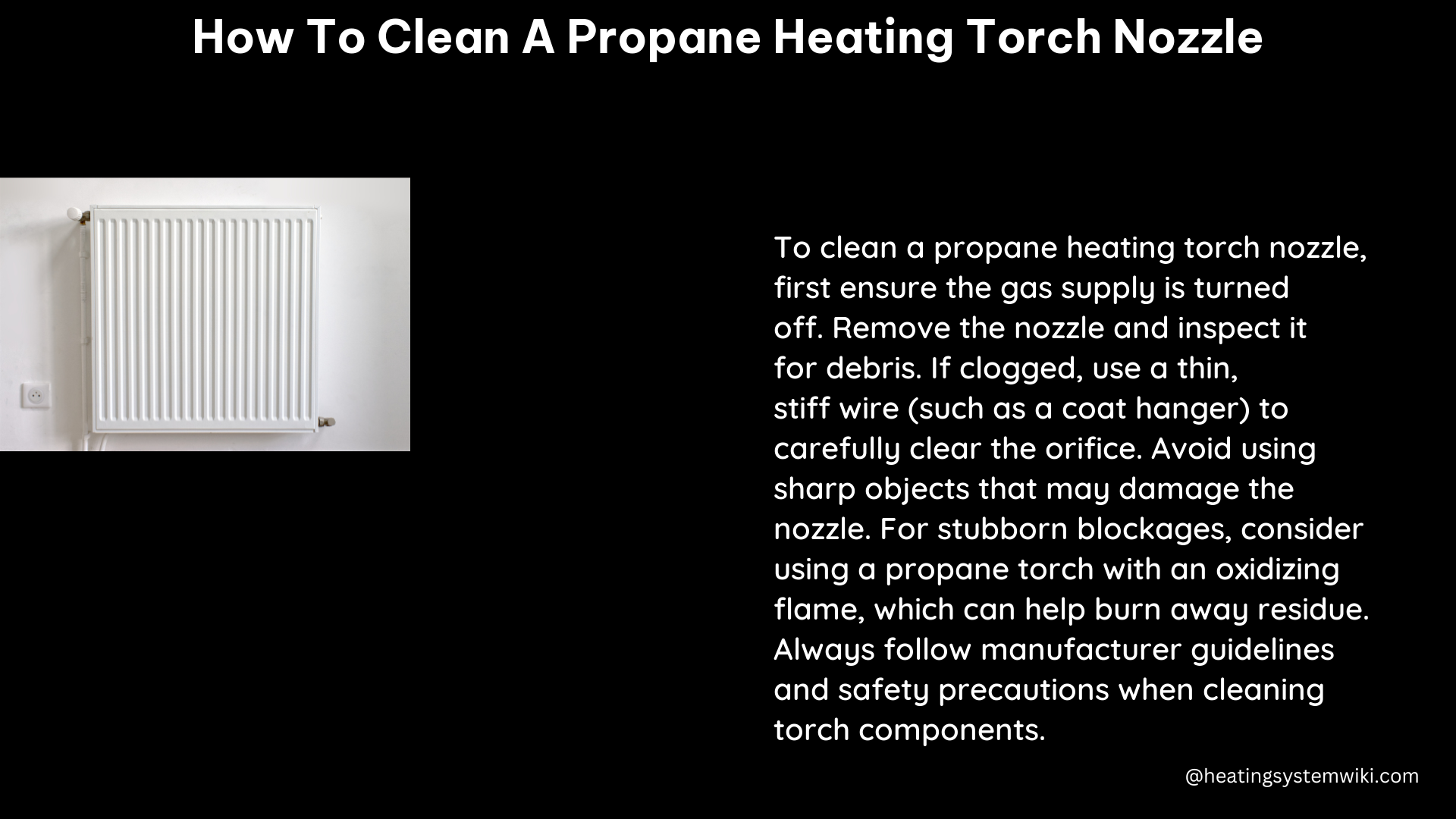 how to clean a propane heating torch nozzle