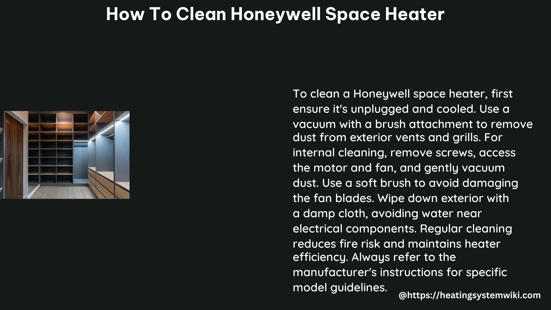 how to clean honeywell space heater