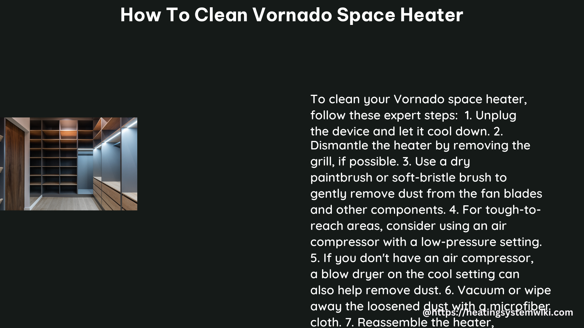 how to clean vornado space heater