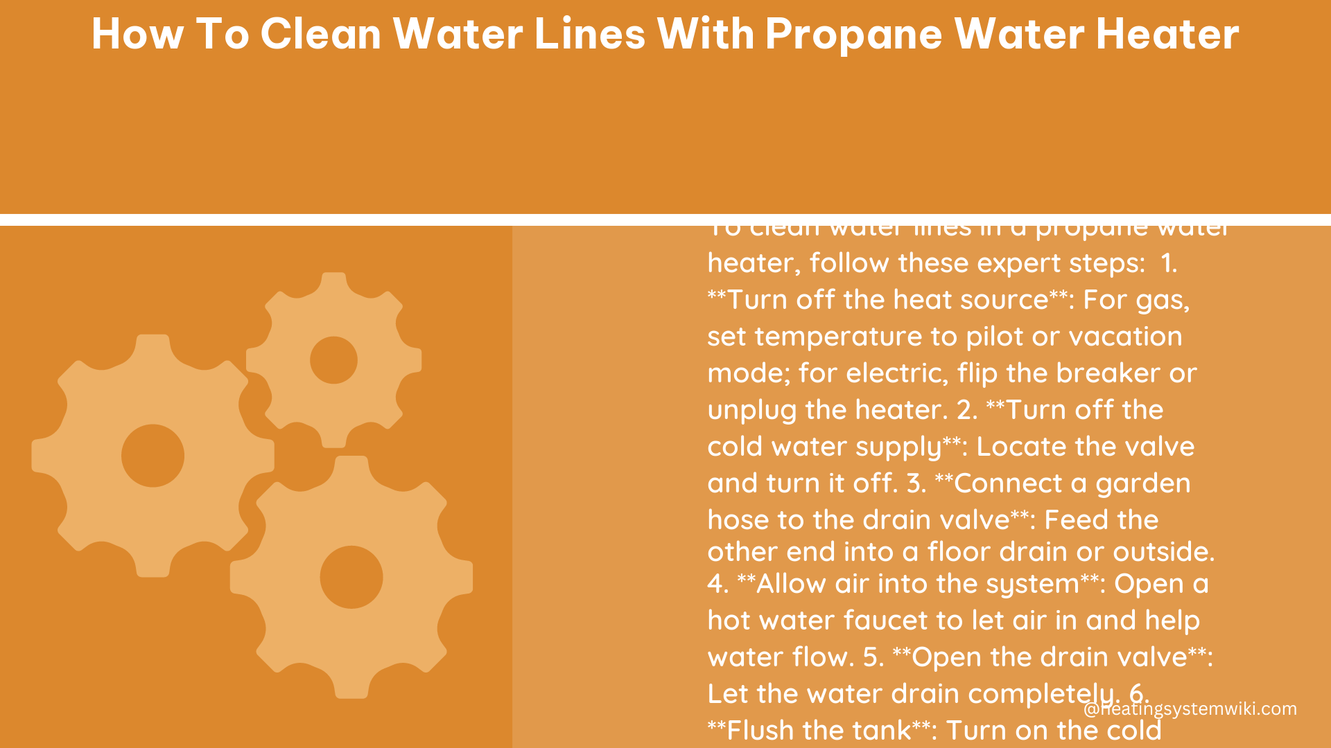 how to clean water lines with propane water heater