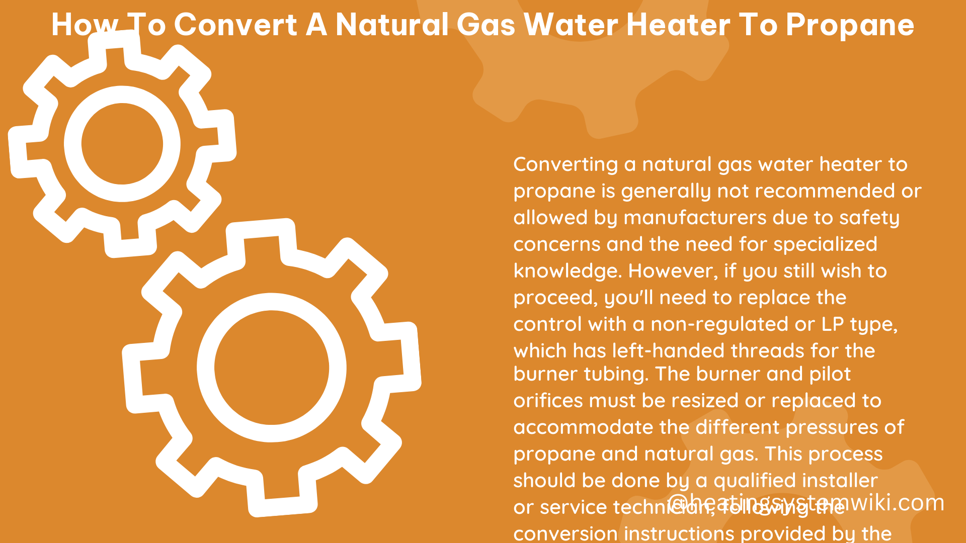 how to convert a natural gas water heater to propane