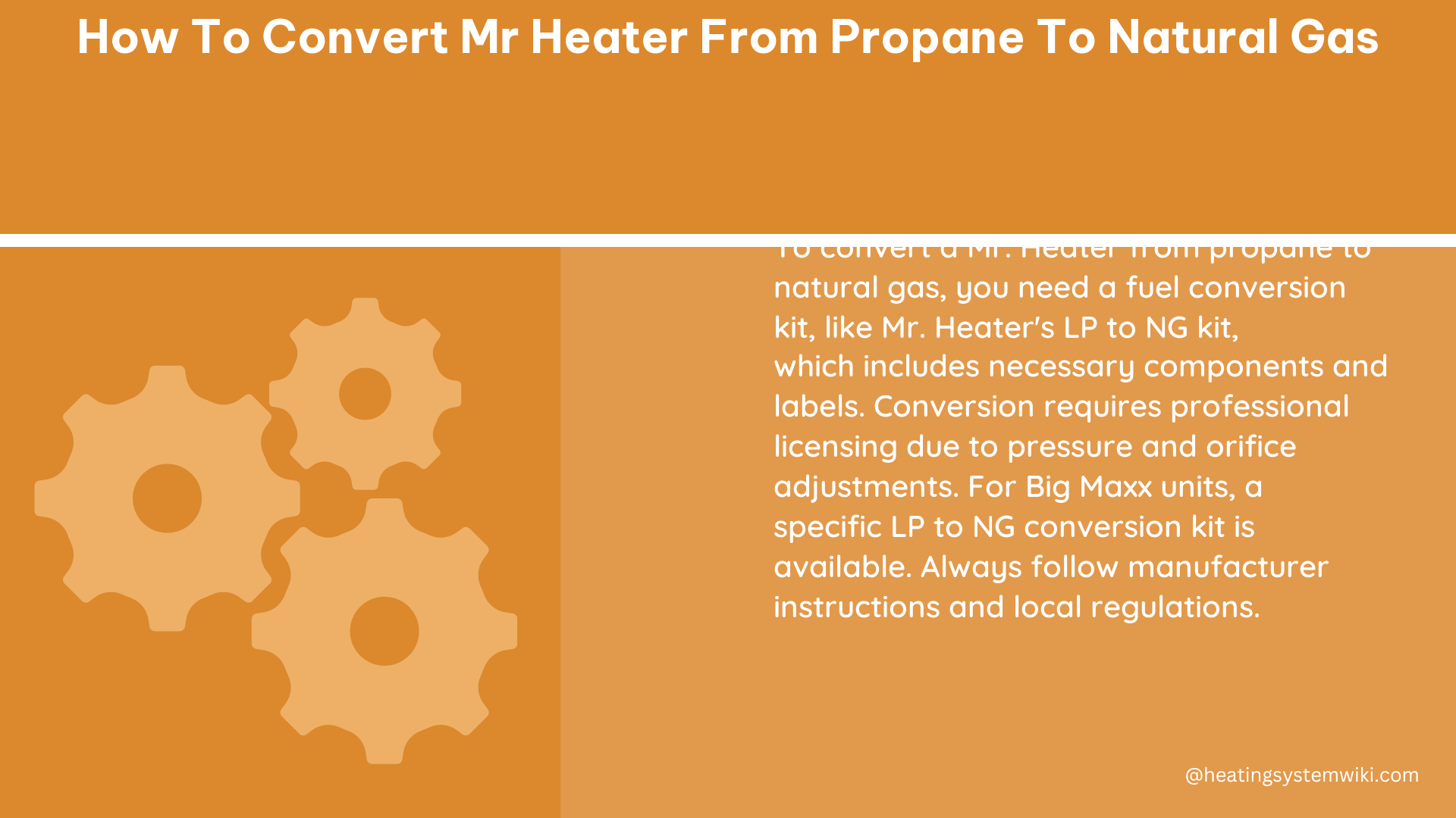 how to convert mr heater from propane to natural gas
