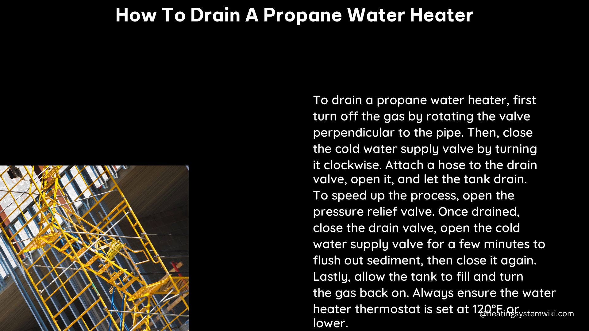 how to drain a propane water heater