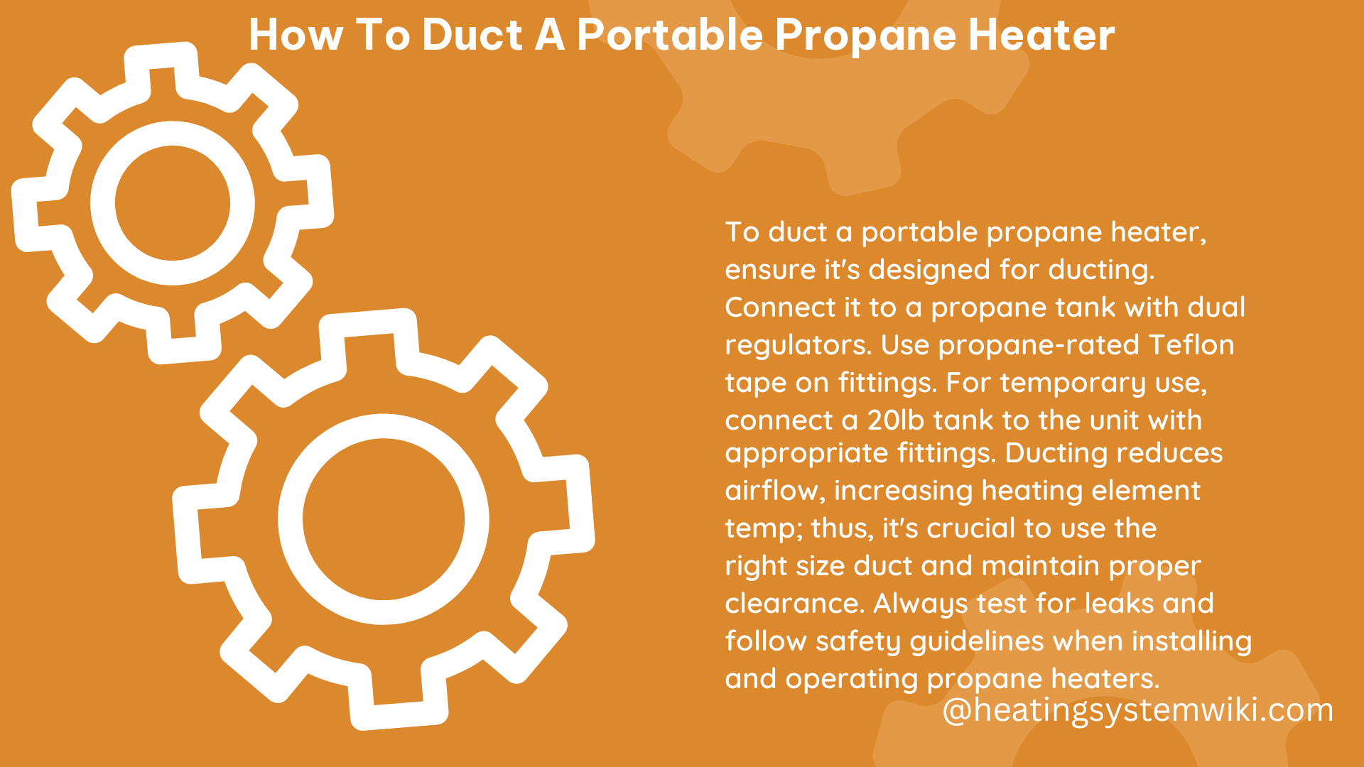 how to duct a portable propane heater