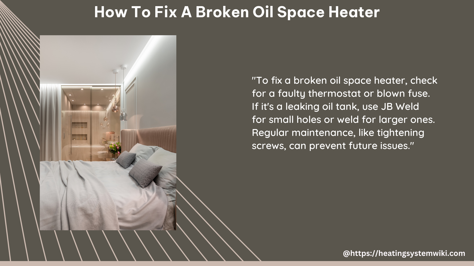 how to fix a broken OIl Space Heater