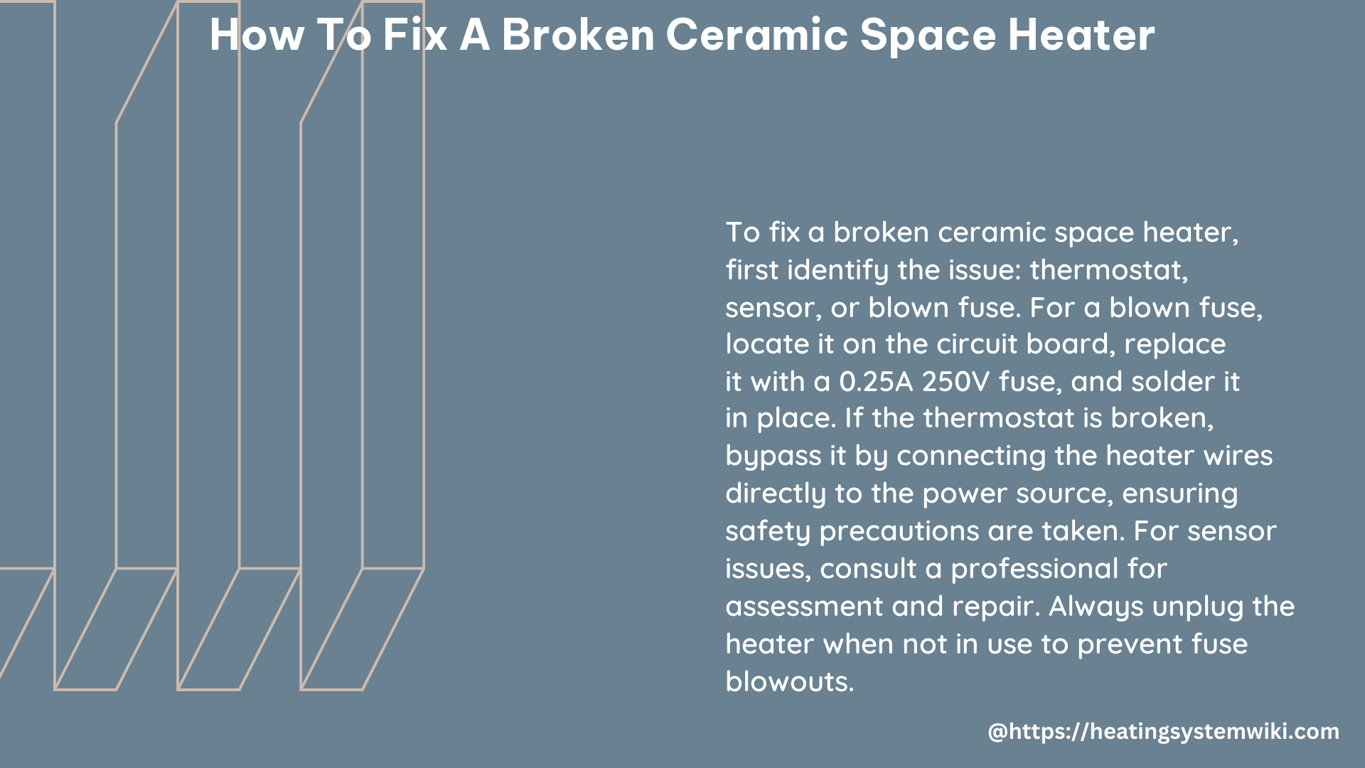 how to fix a broken ceramic Space Heater