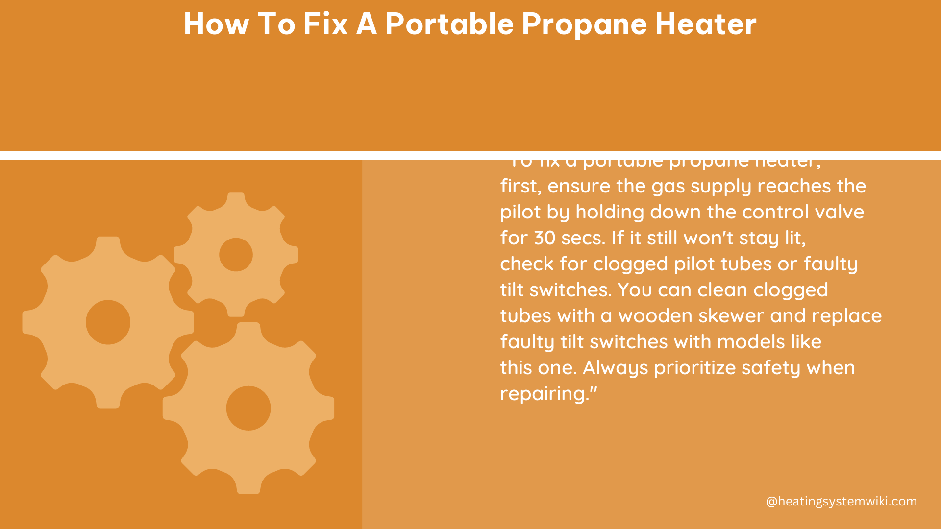 how to fix a portable propane heater
