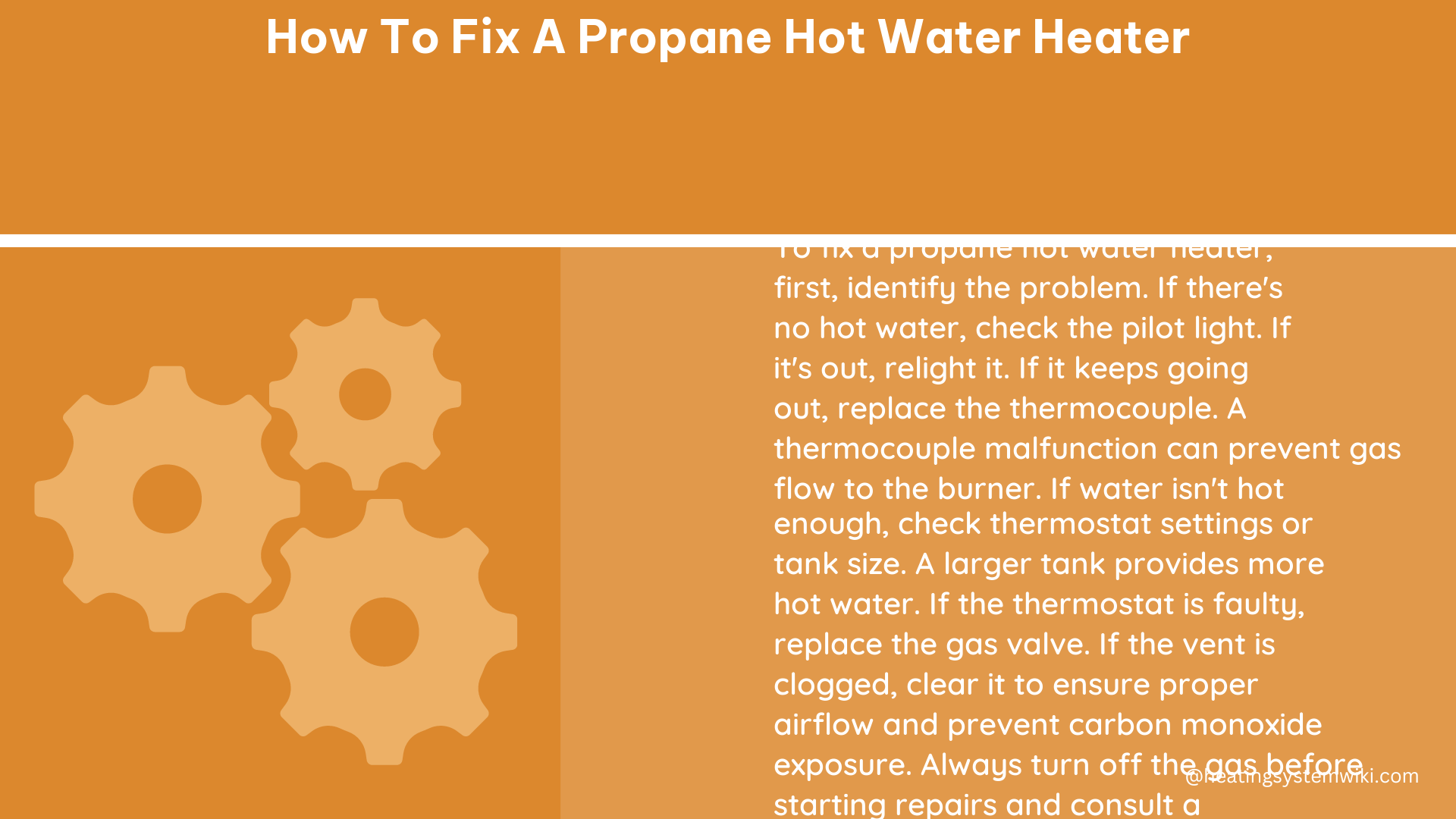 how to fix a propane hot water heater