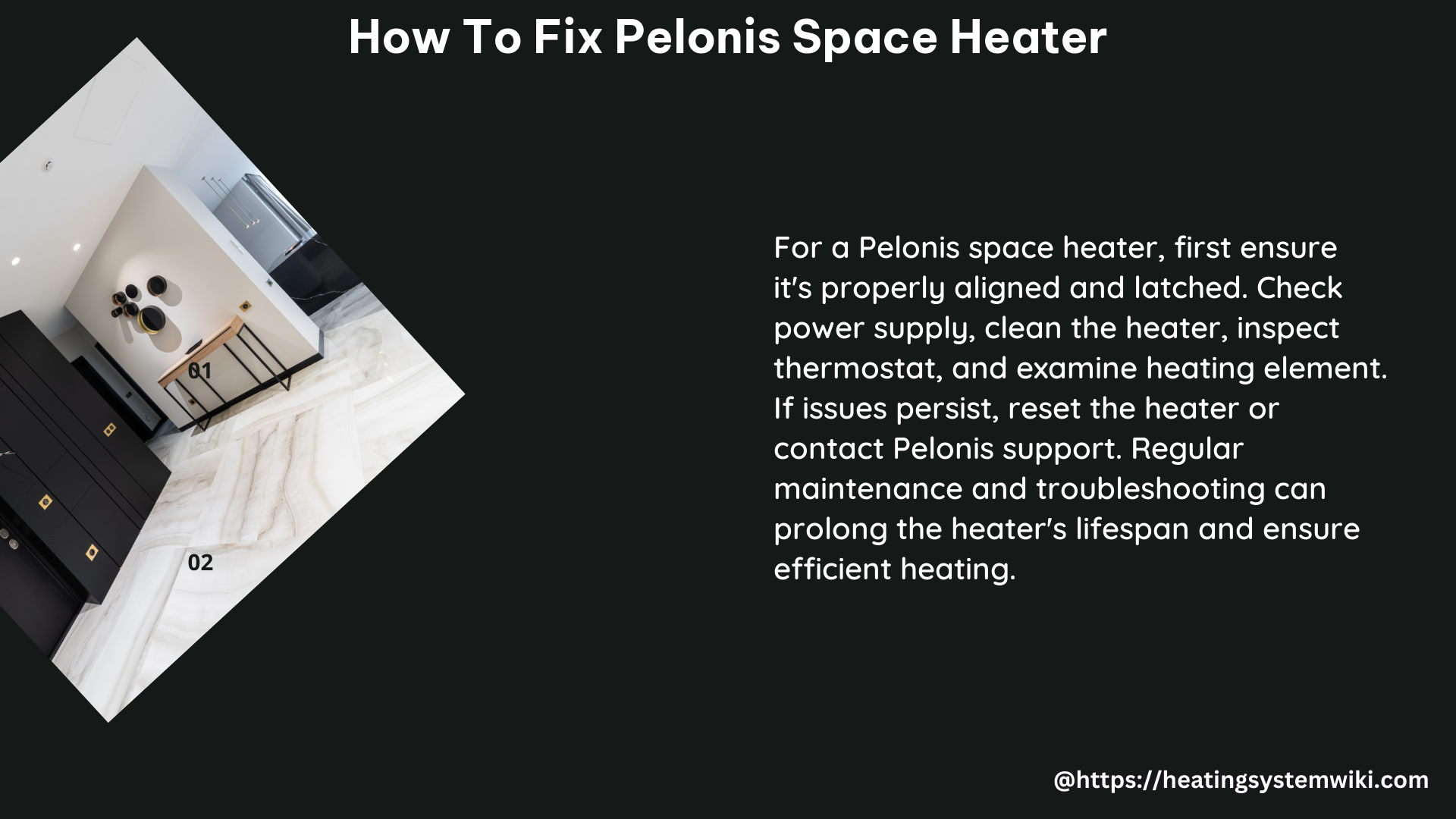how to fix pelonis space heater