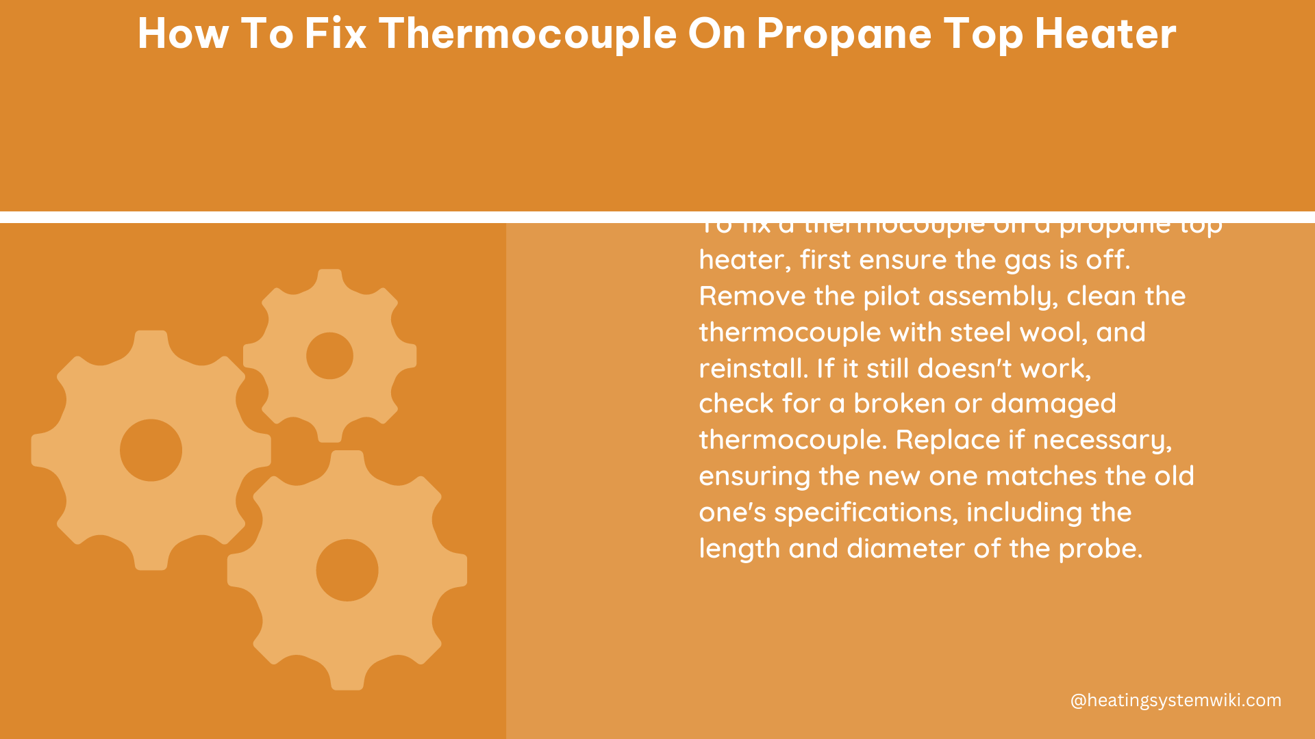 how to fix thermocouple on propane top heater