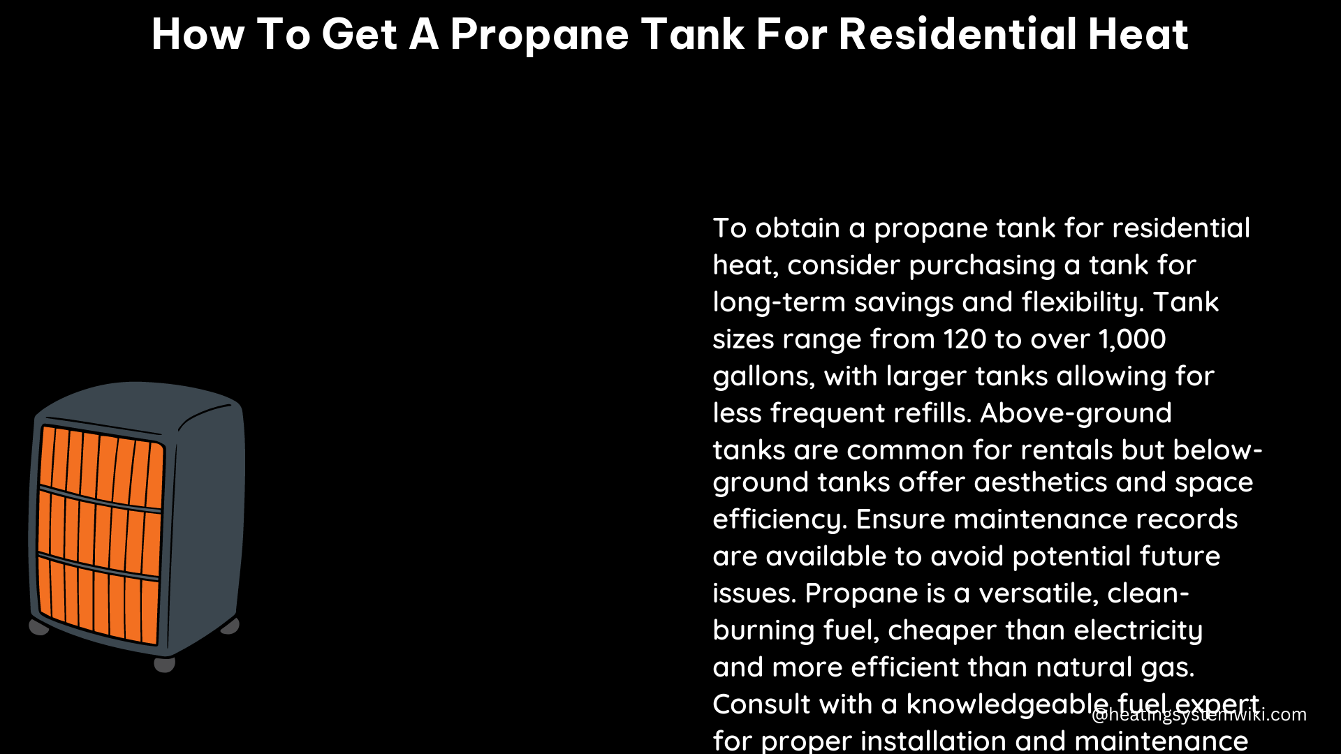 how to get a propane tank for residential heat