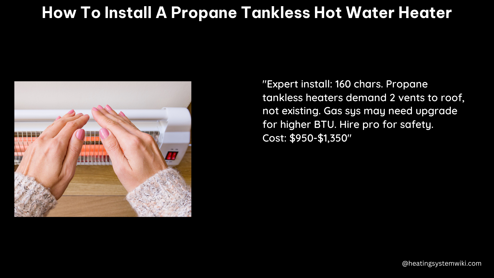 how to install a propane tankless hot water heater
