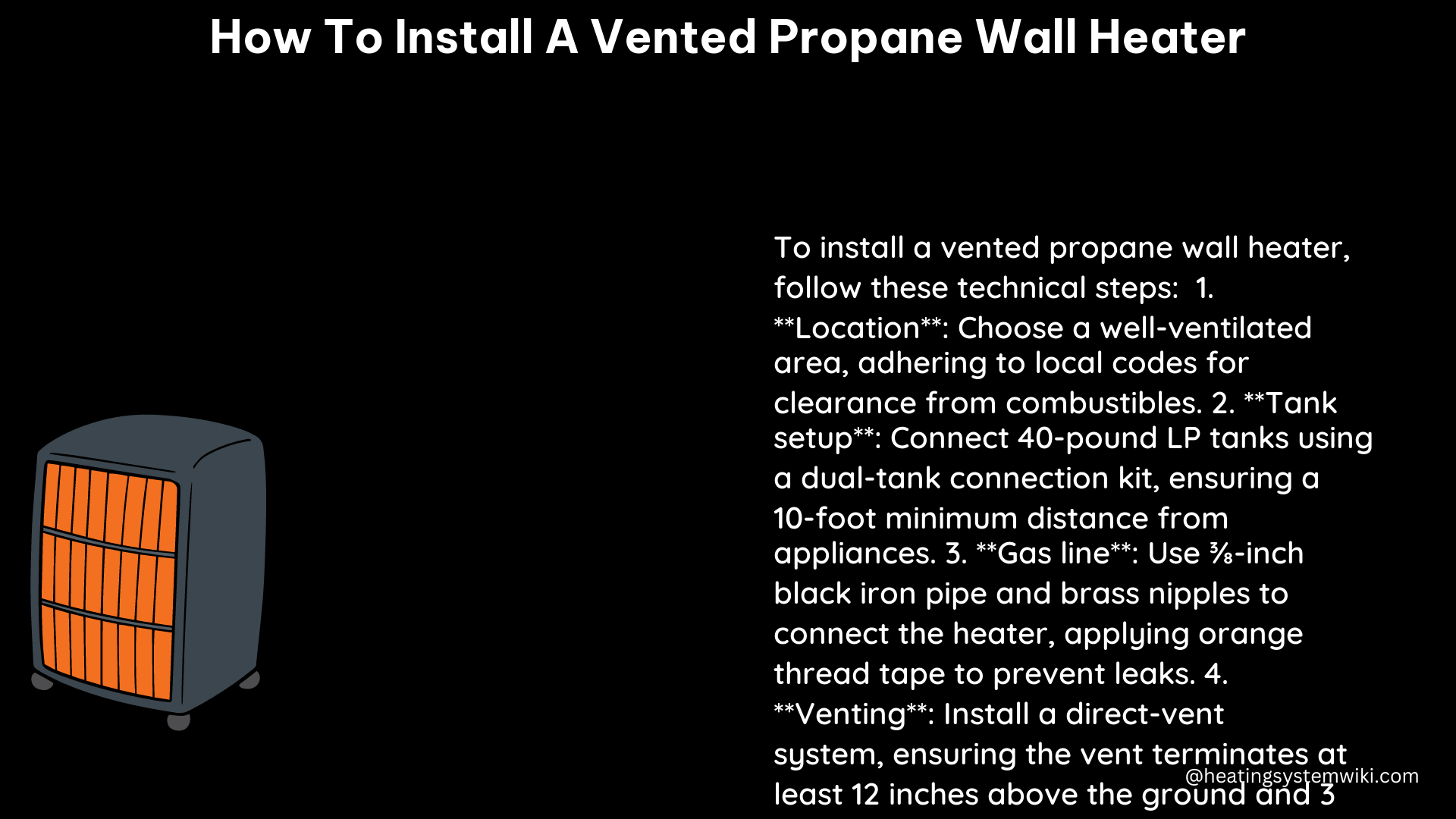 how to install a vented propane wall heater
