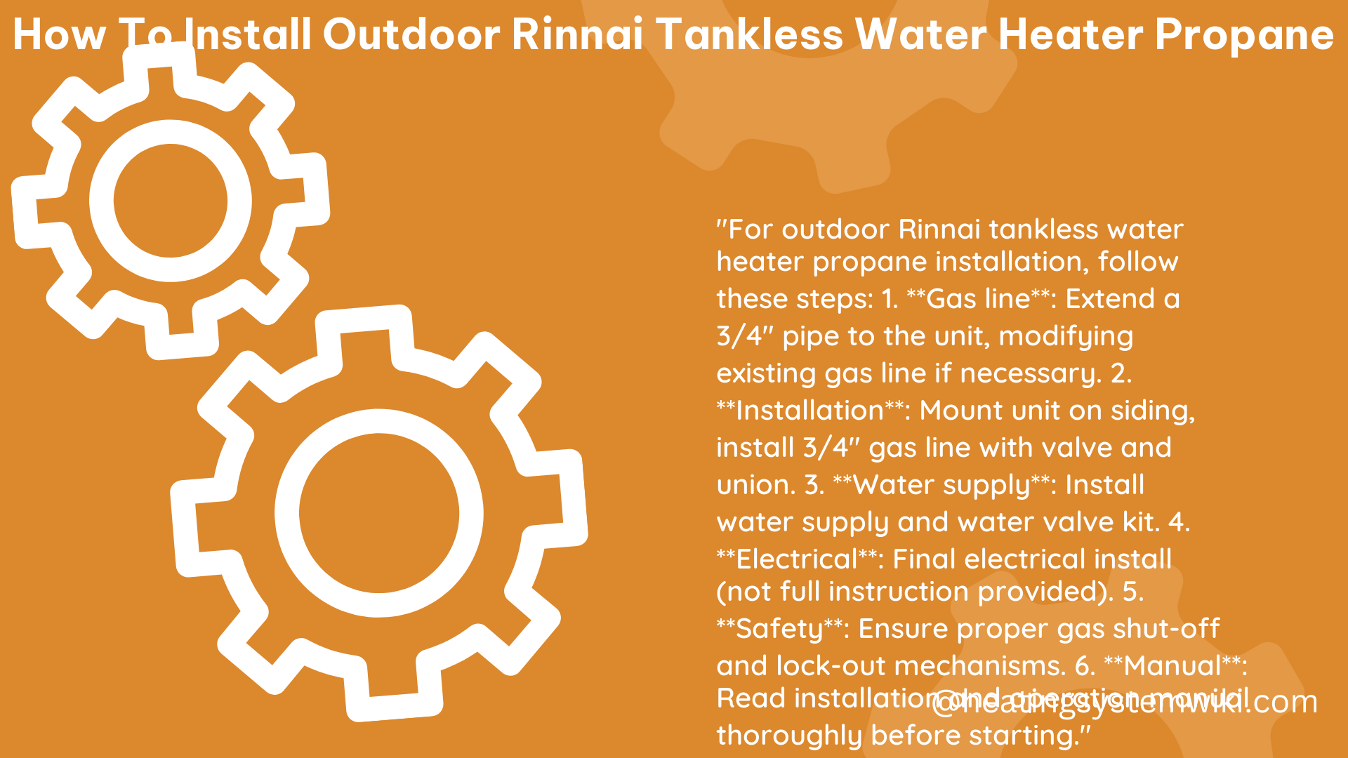 how to install outdoor rinnai tankless water heater propane