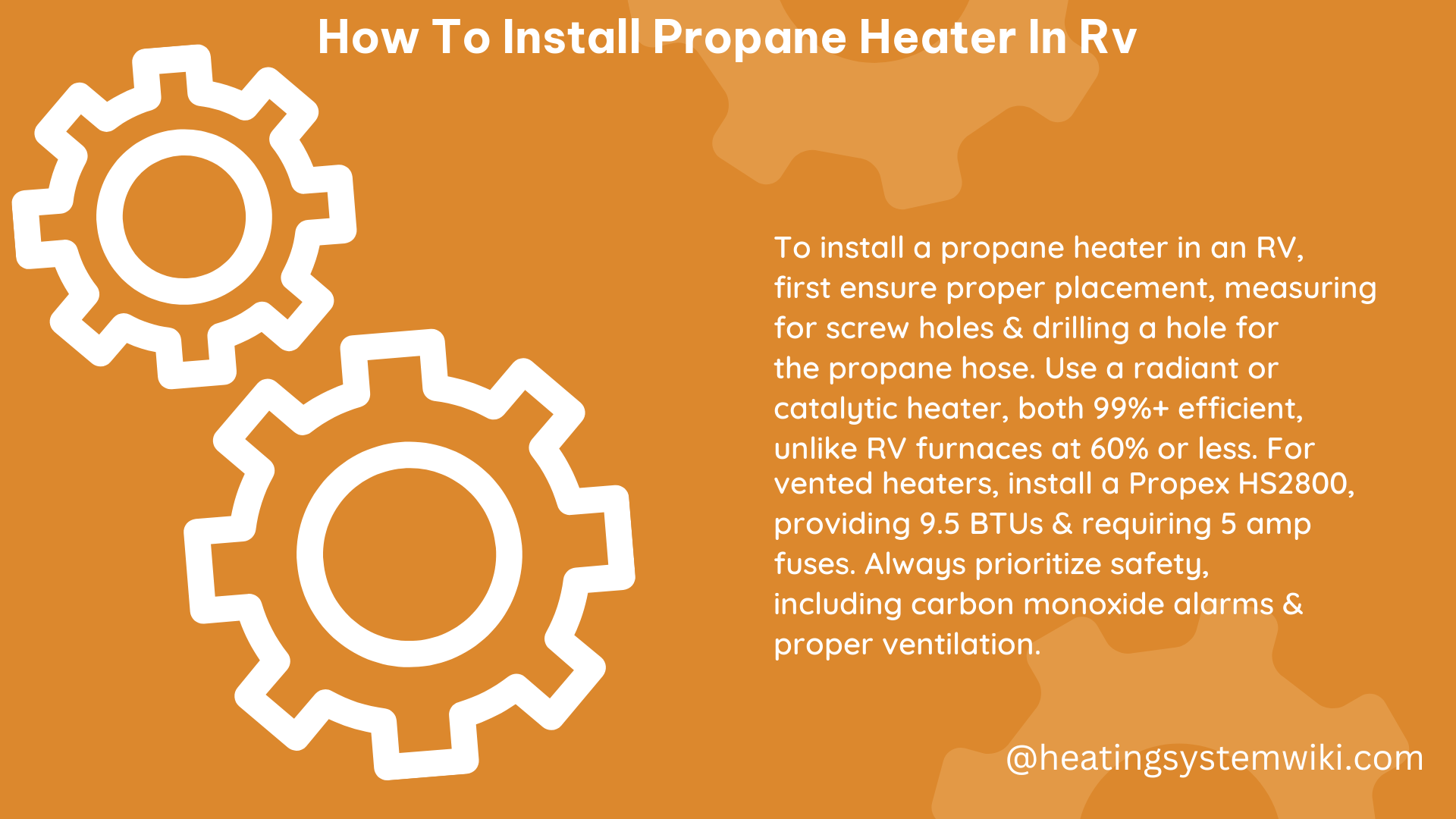 how to install propane heater in rv