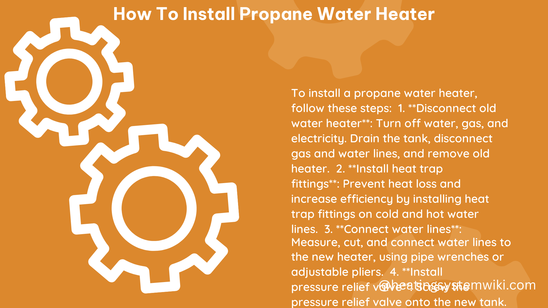 how to install propane water heater