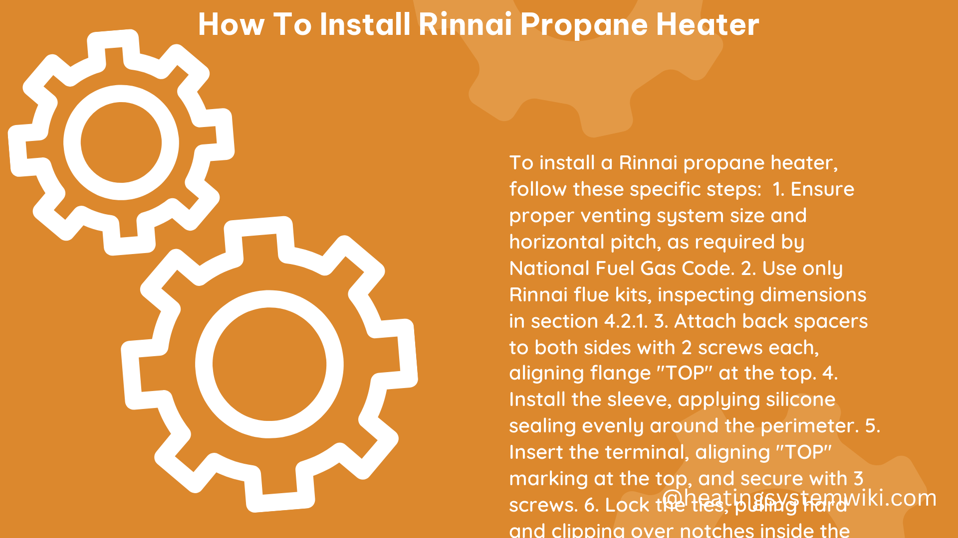 how to install rinnai propane heater
