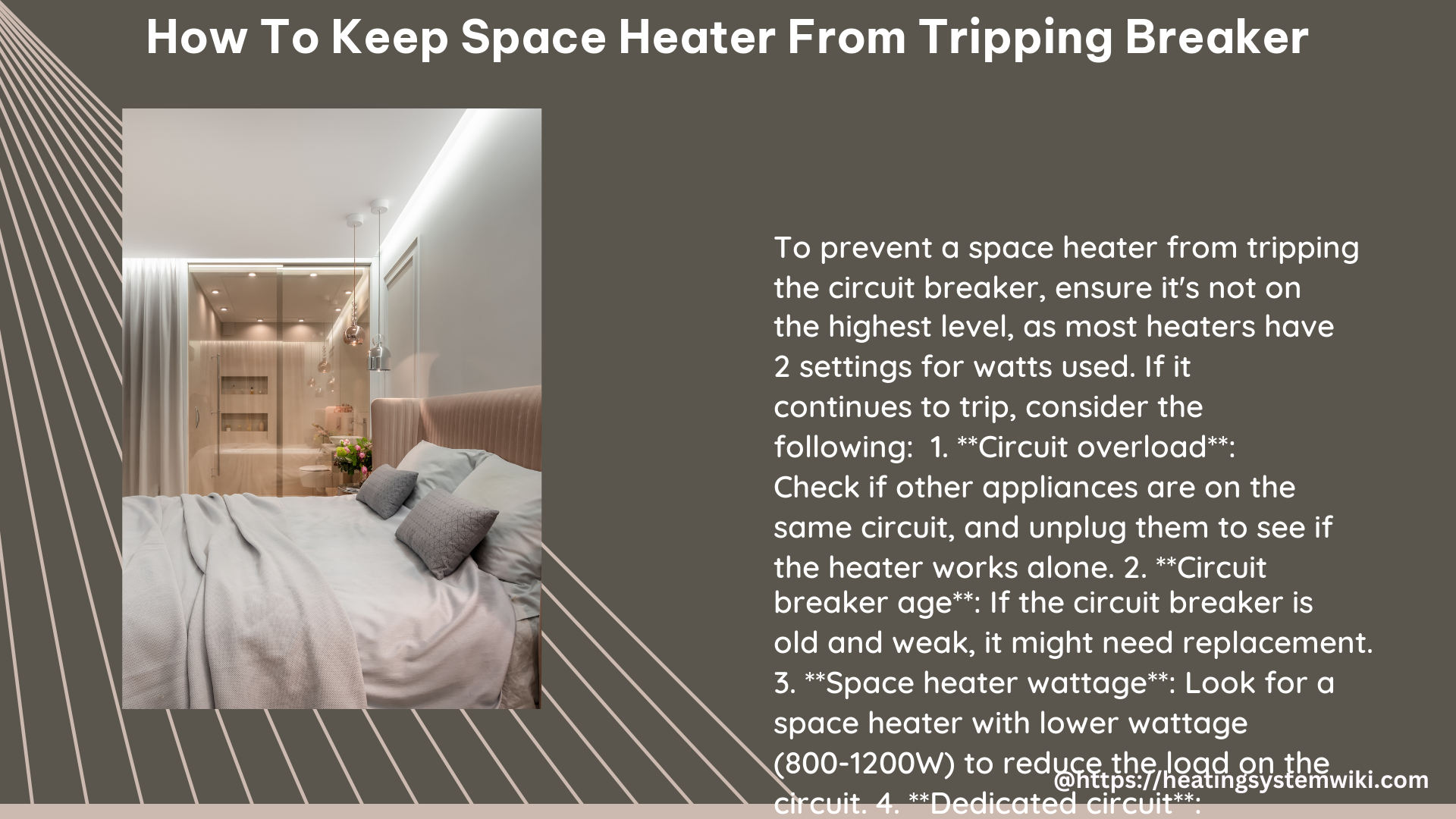 how to keep space heater from tripping breaker