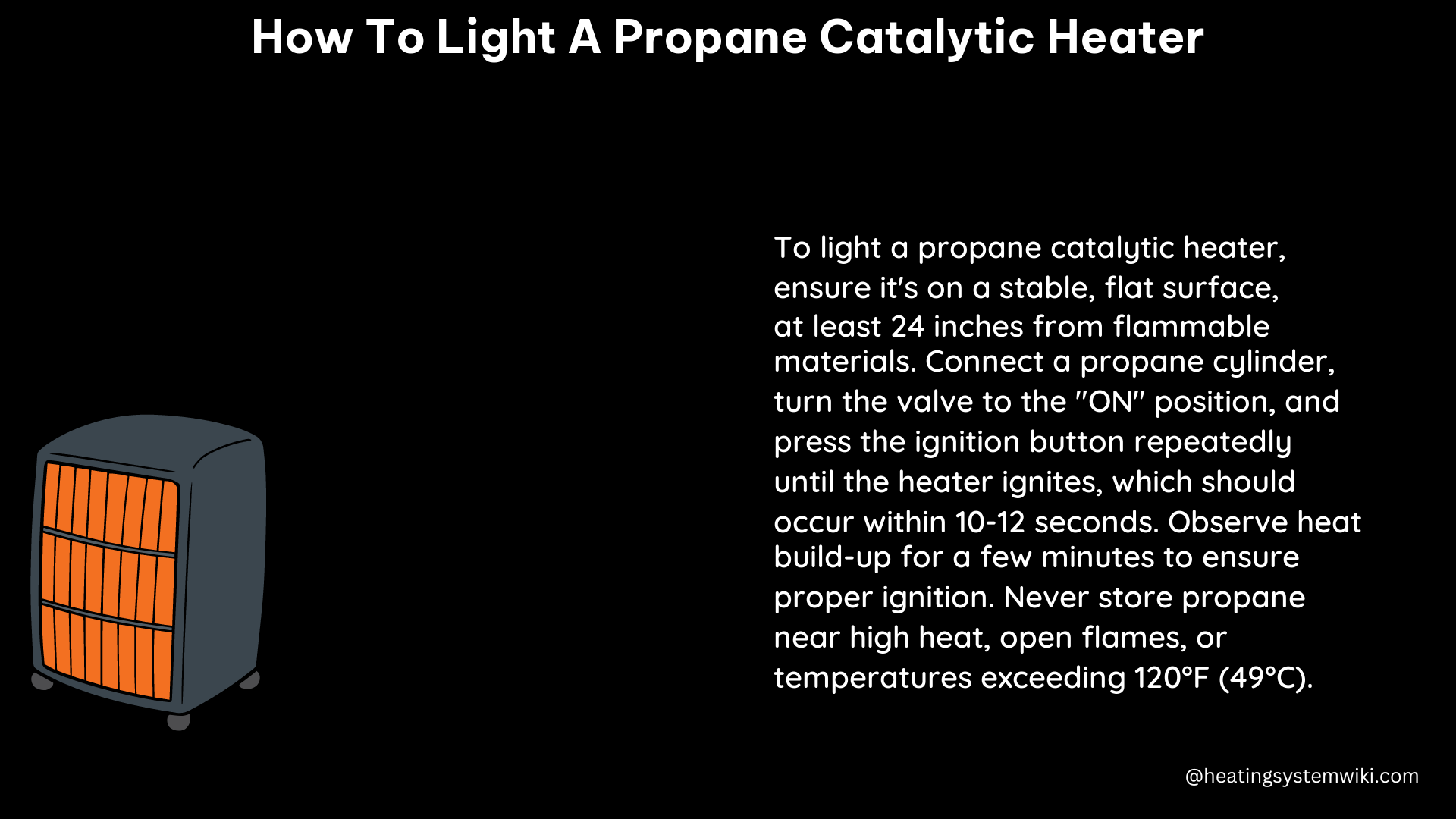 how to light a propane catalytic heater