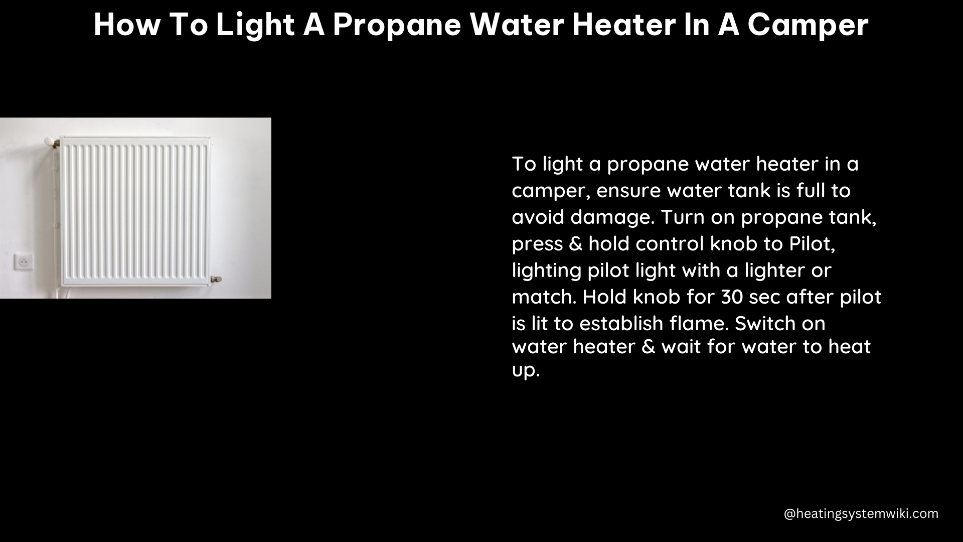 how to light a propane water heater in a camper