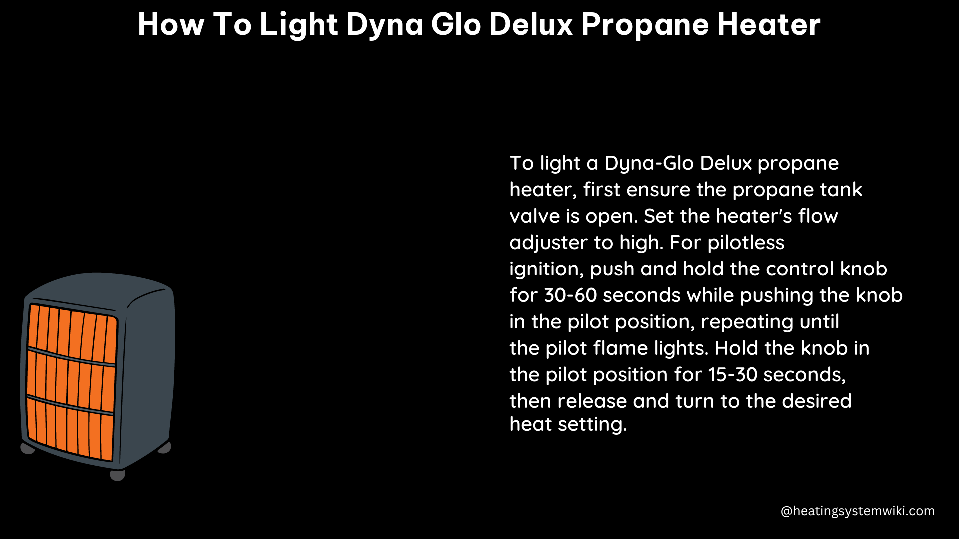 how to light dyna glo delux propane heater