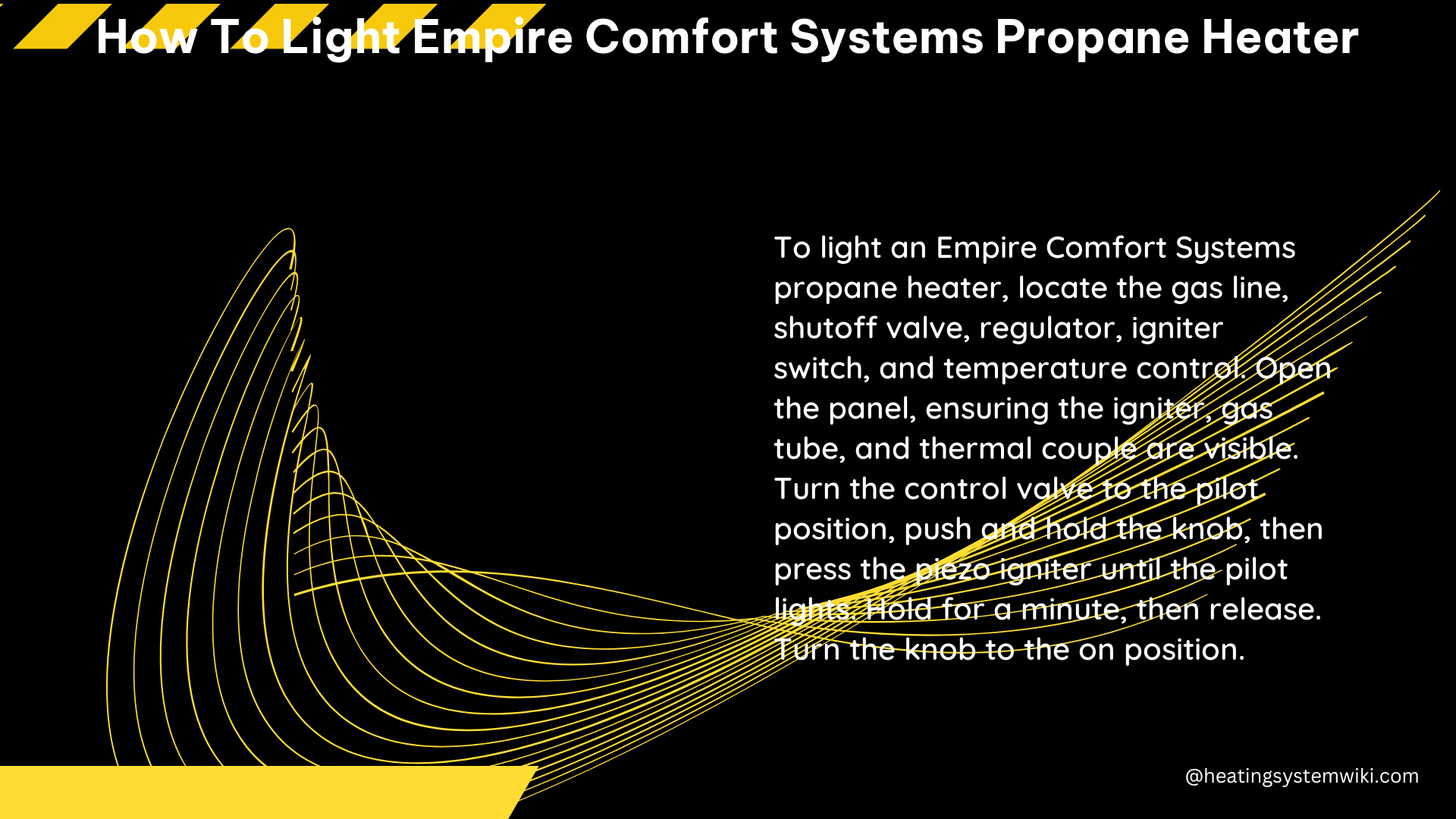 how to light empire comfort systems propane heater