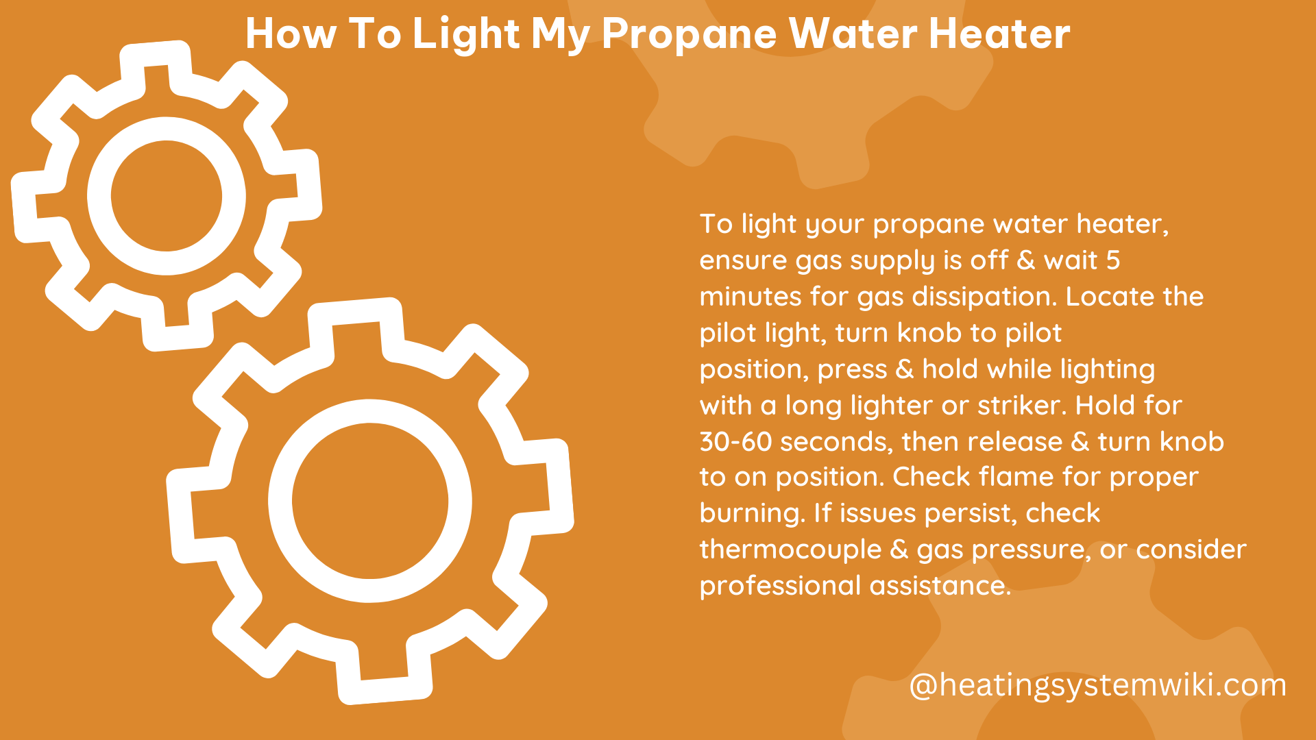 how to light my propane water heater