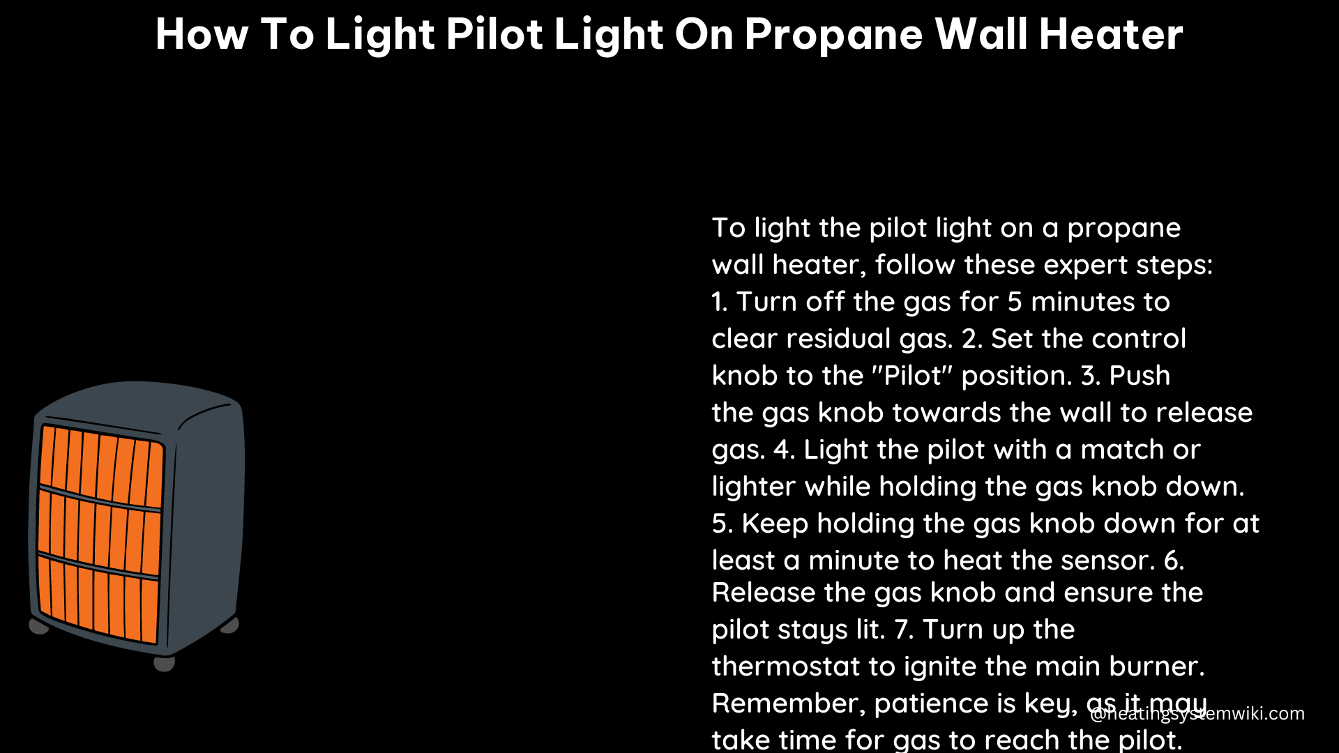 how to light pilot light on propane wall heater