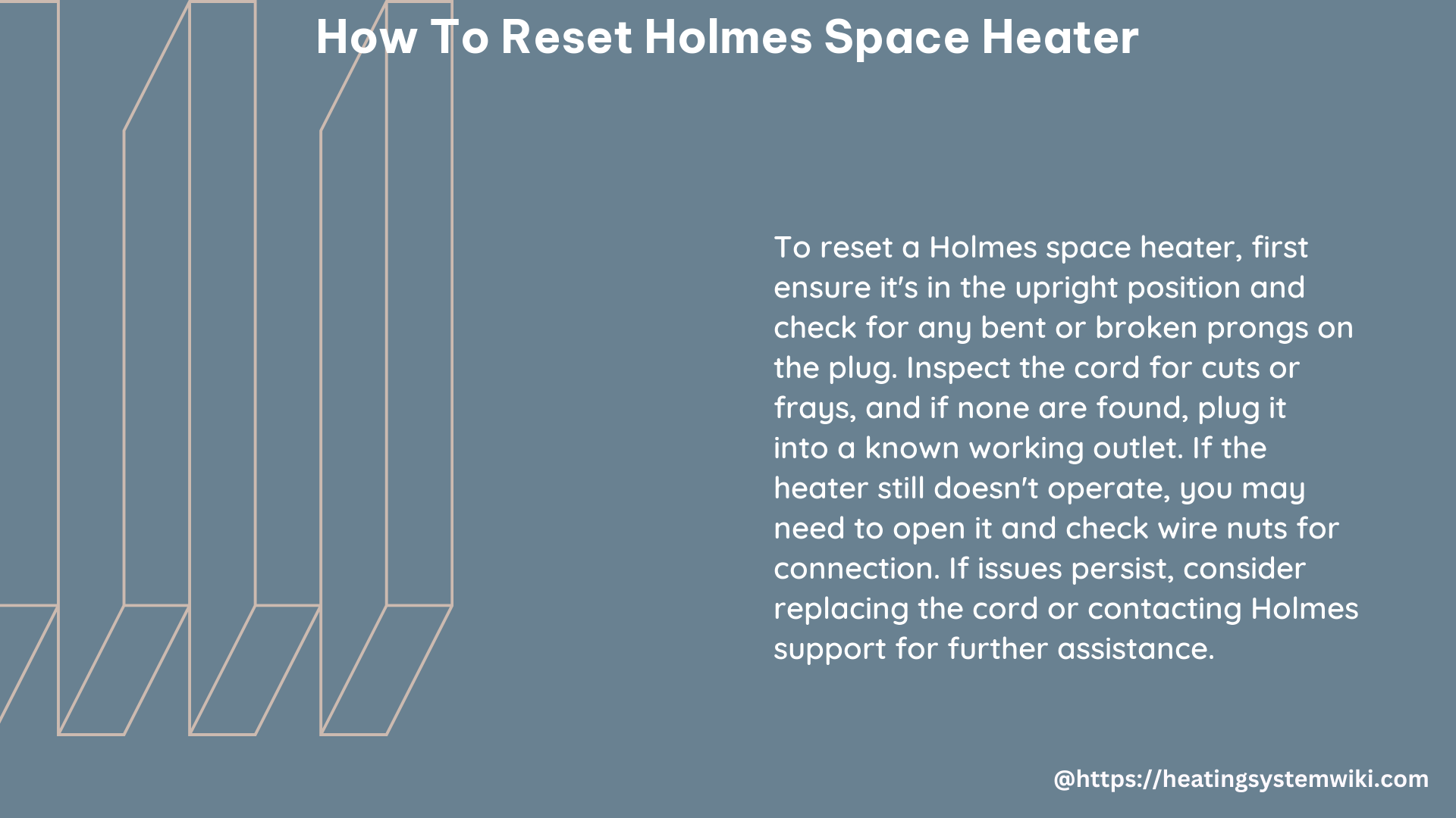 how to reset holmes space heater