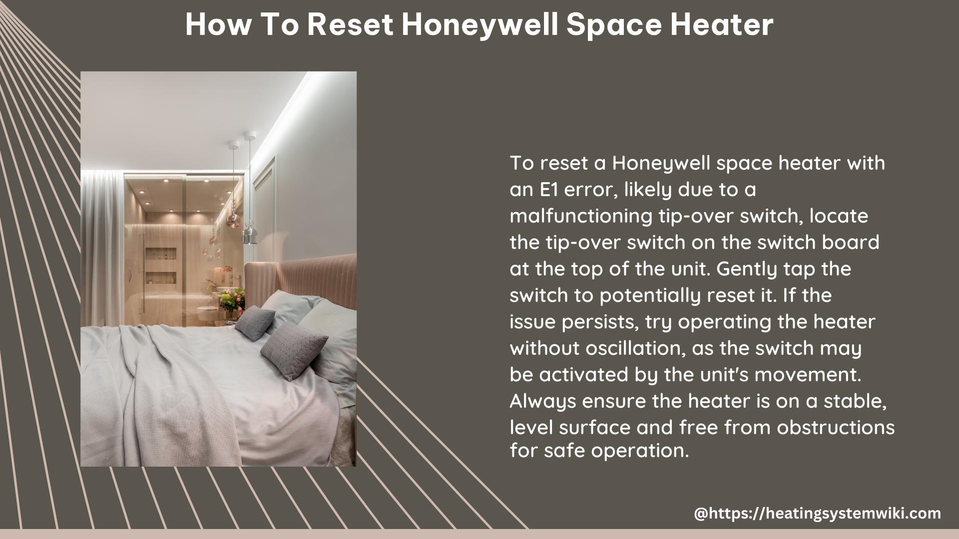 how to reset honeywell space heater
