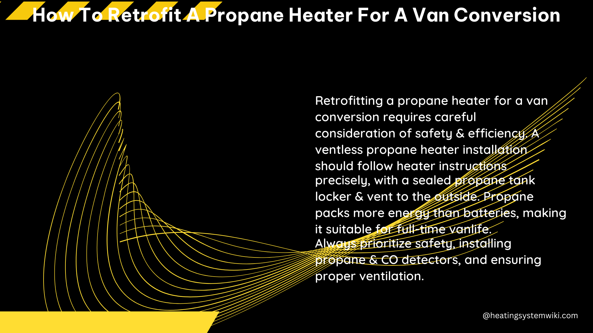 how to retrofit a propane heater for a van conversion