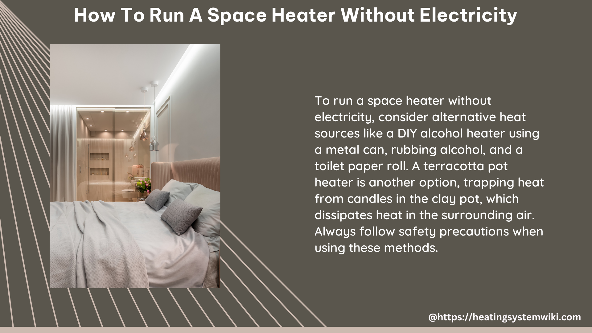 how to run a space heater without electricity