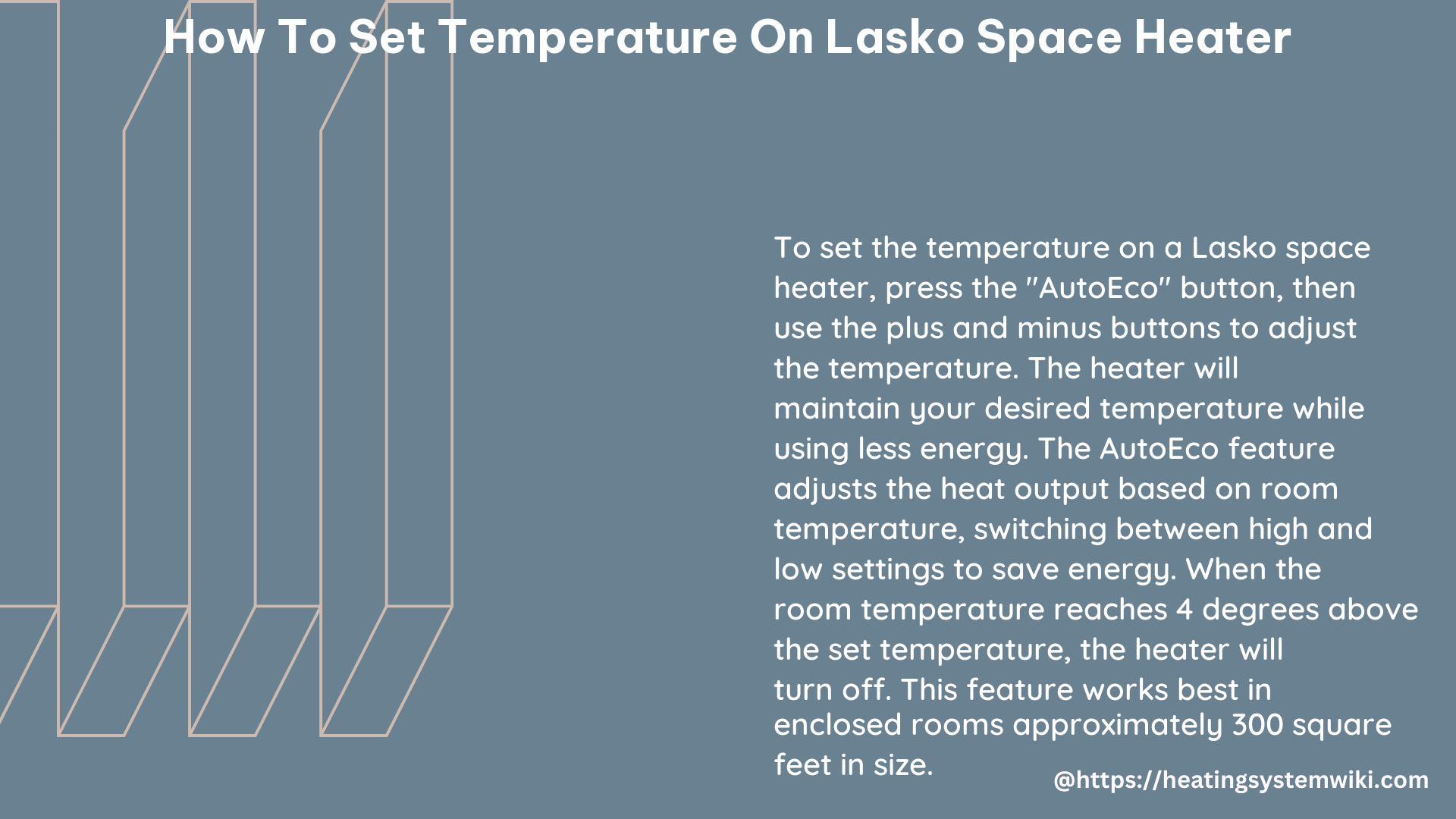 how to set temperature on lasko space heater