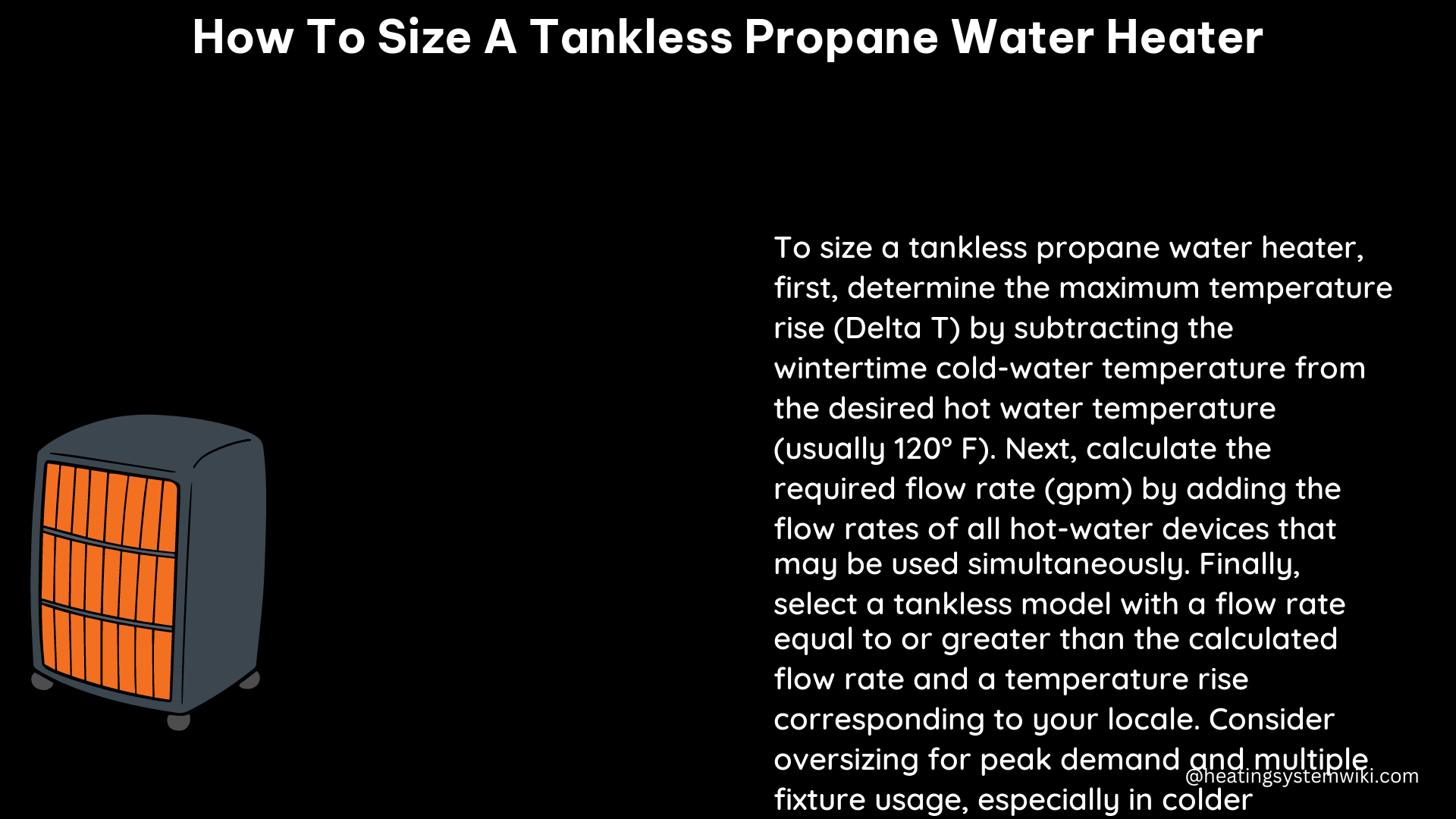how to size a tankless propane water heater