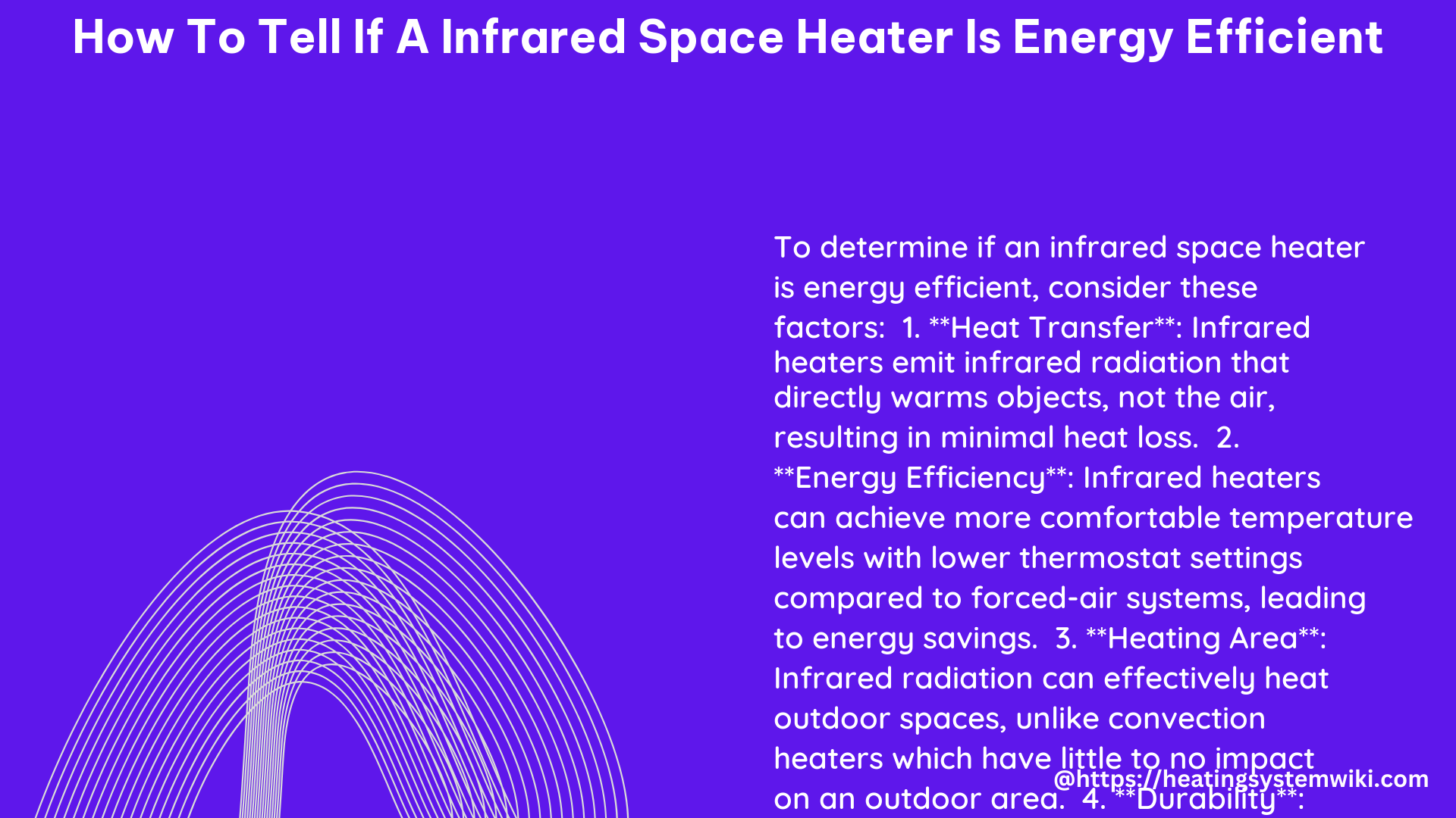 how to tell if a Infrared Space Heater is energy efficient