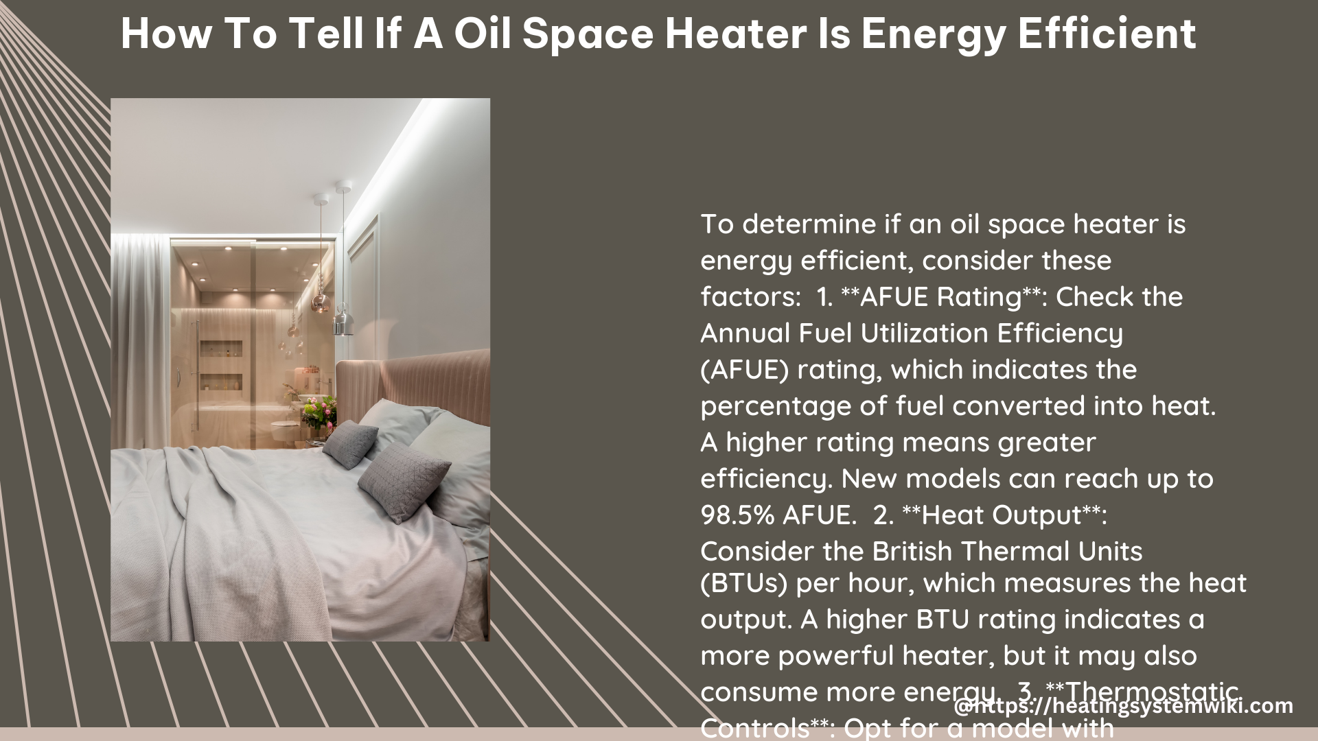 how to tell if a OIl Space Heater is energy efficient