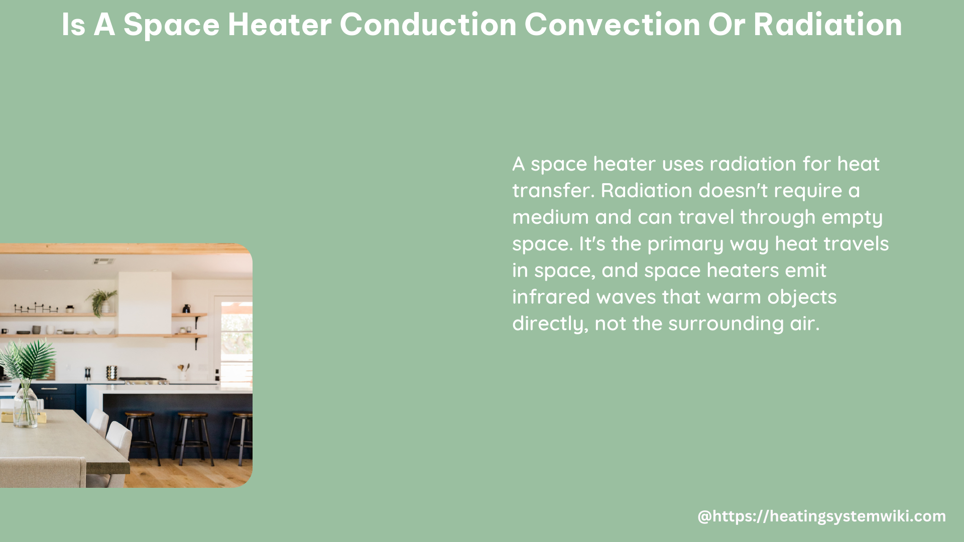 is a space heater conduction convection or radiation