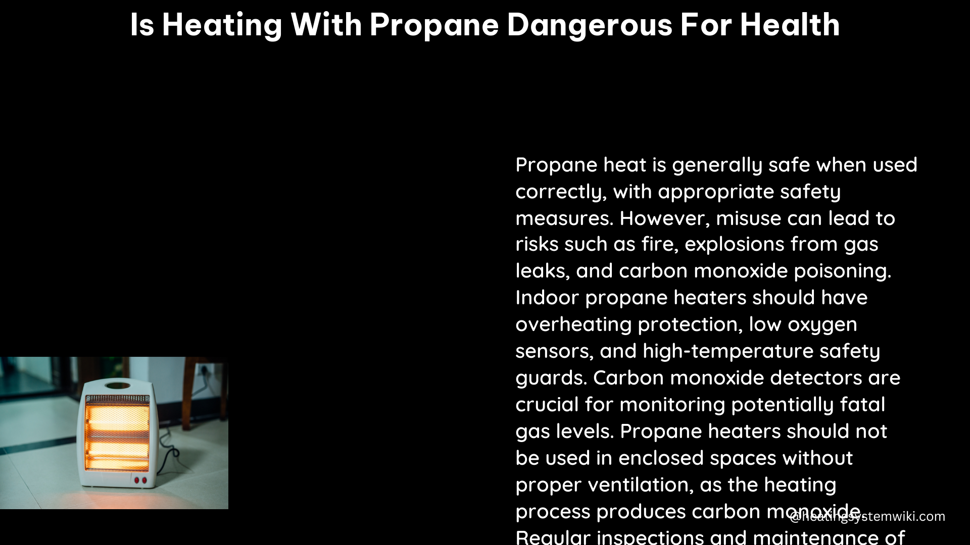 is heating with propane dangerous for health