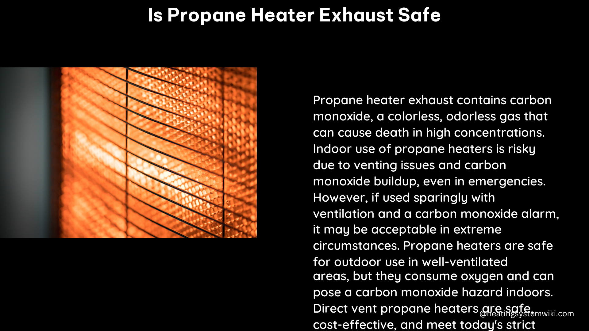 is propane heater exhaust safe