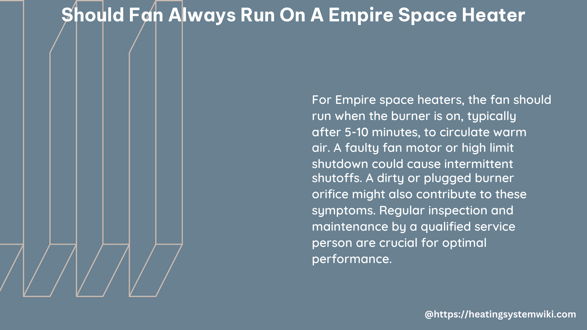 should fan always run on a empire space heater