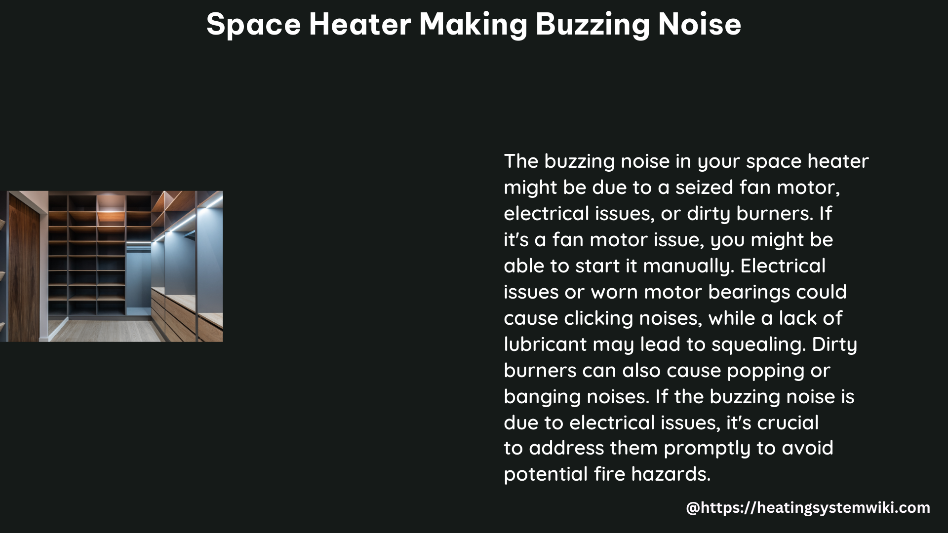 space heater making buzzing noise