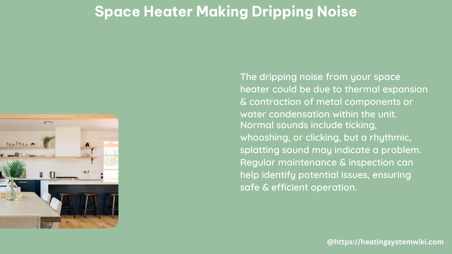 space heater making dripping noise