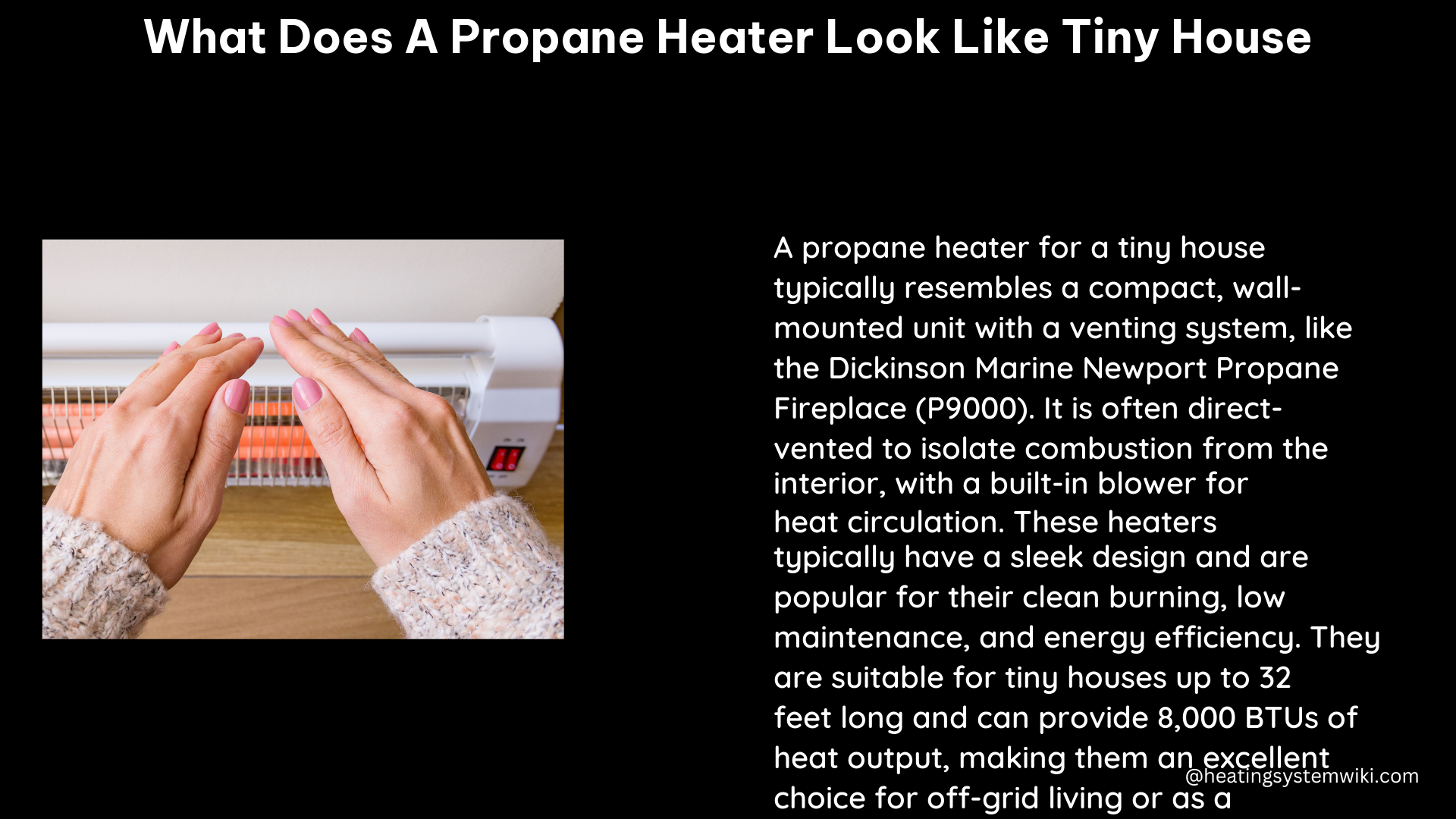 what does a propane heater look like tiny house