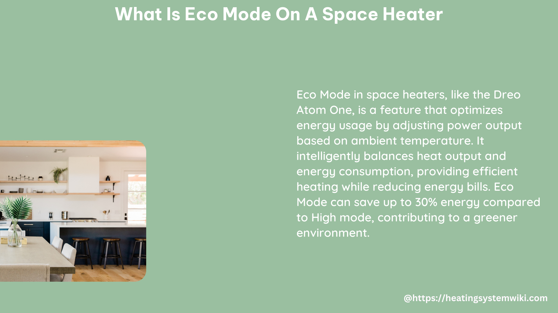 what is eco mode on a space heater