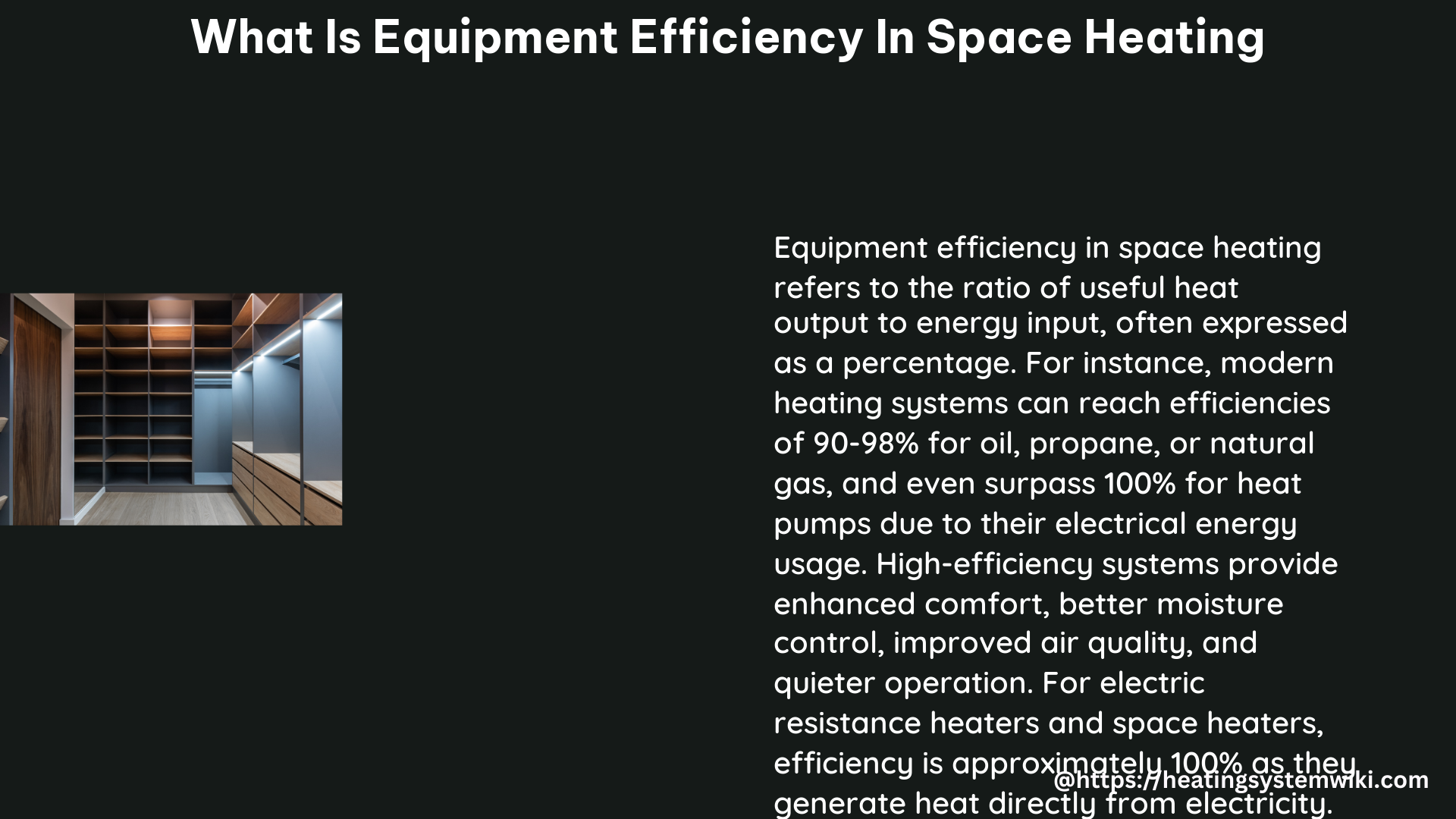 what is equipment efficiency in space heating