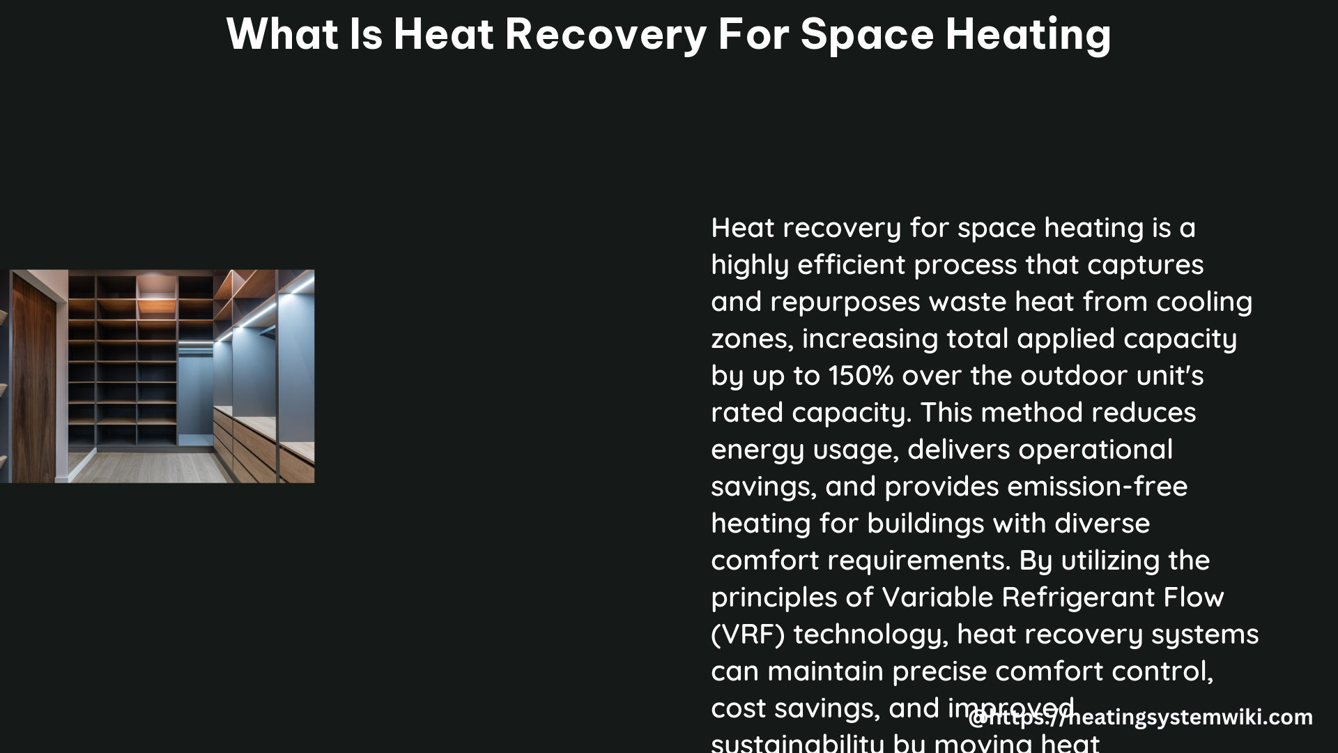what is heat recovery for space heating