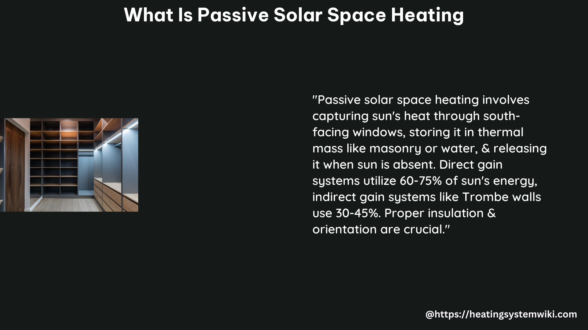 what is passive solar space heating